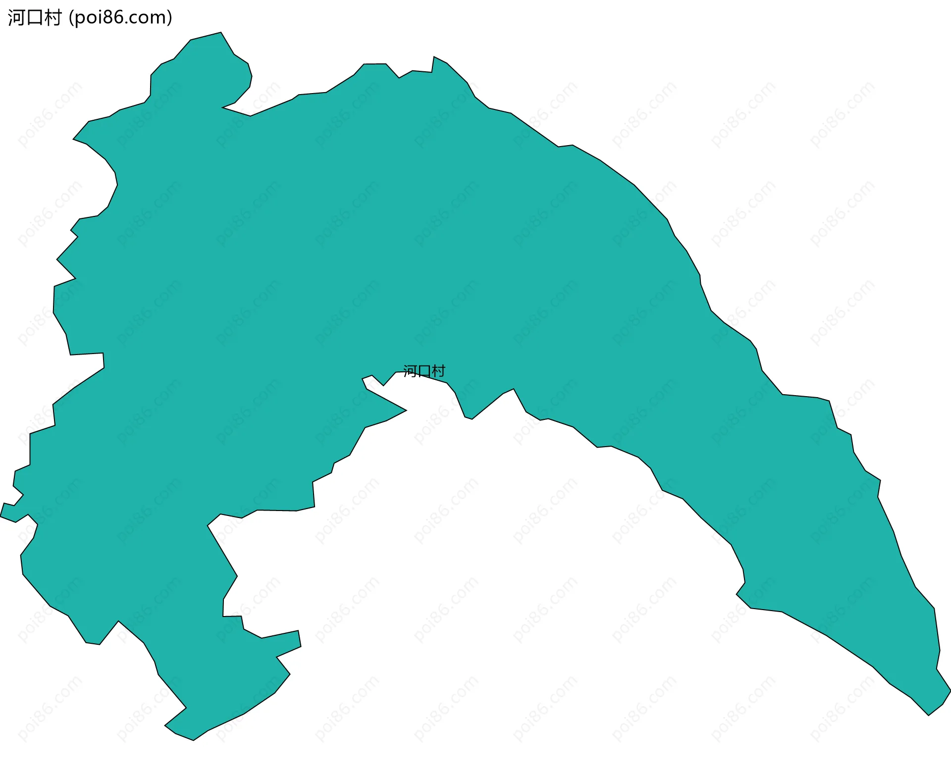 河口村边界地图