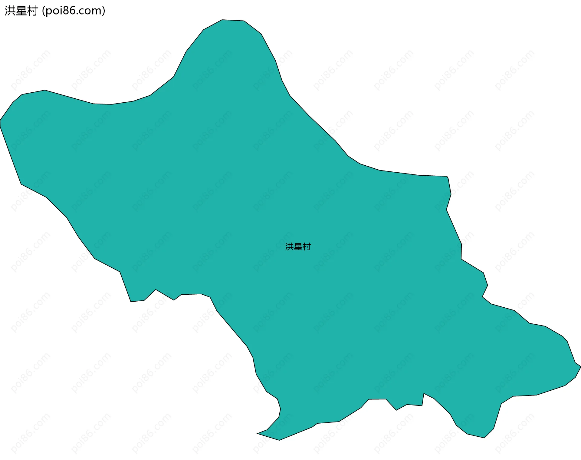 洪星村边界地图