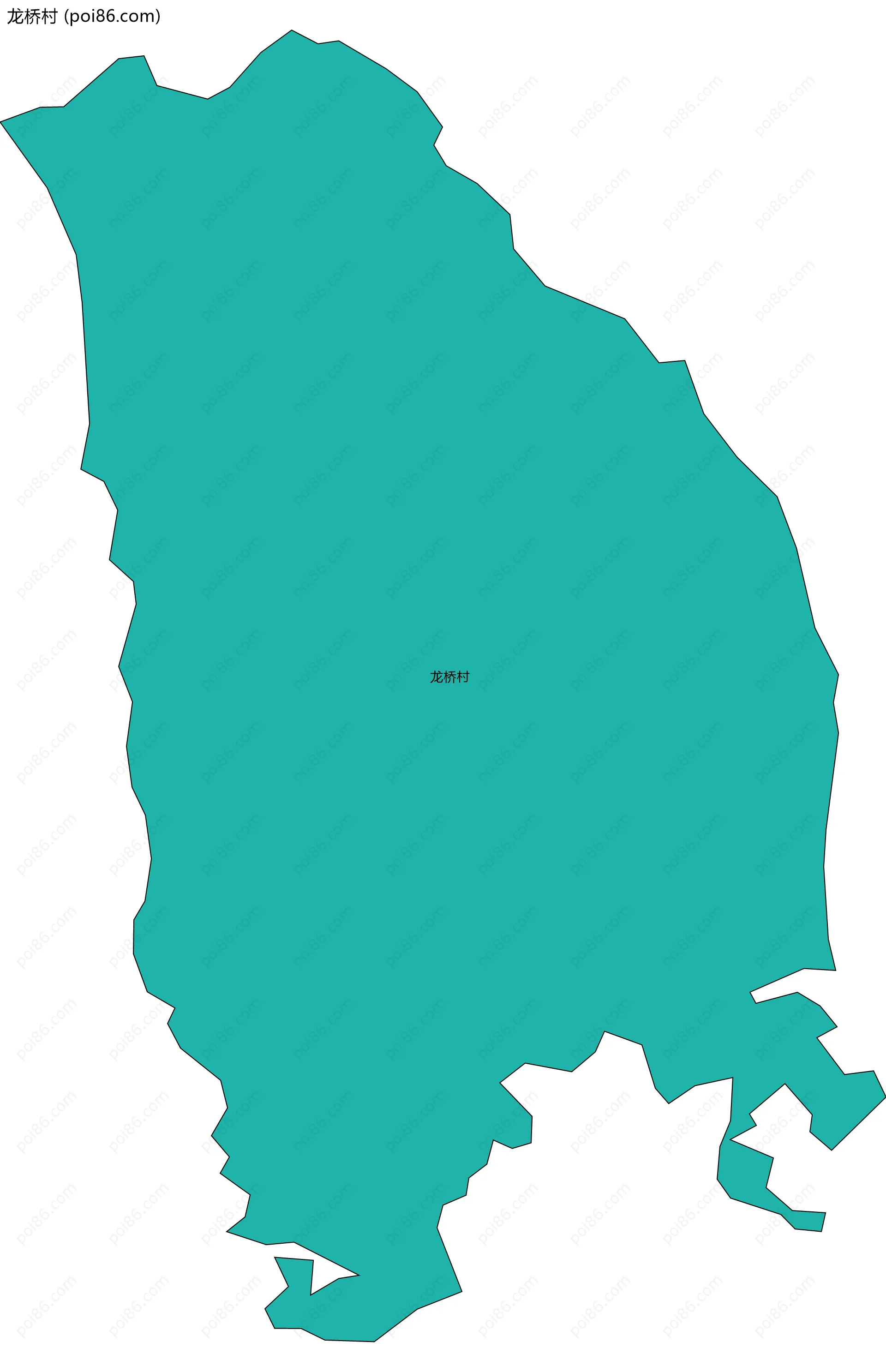 龙桥村边界地图