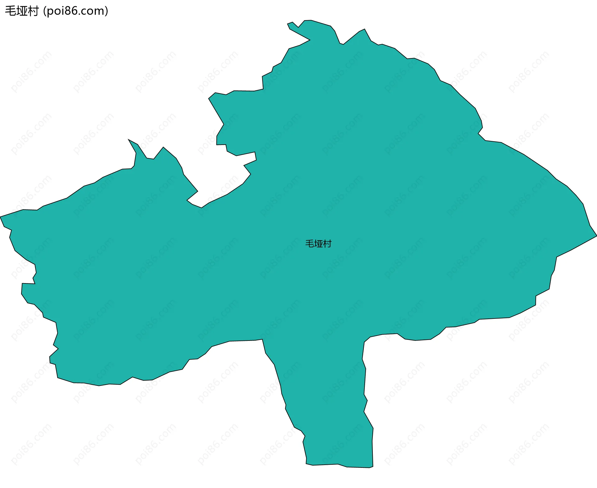 毛垭村边界地图