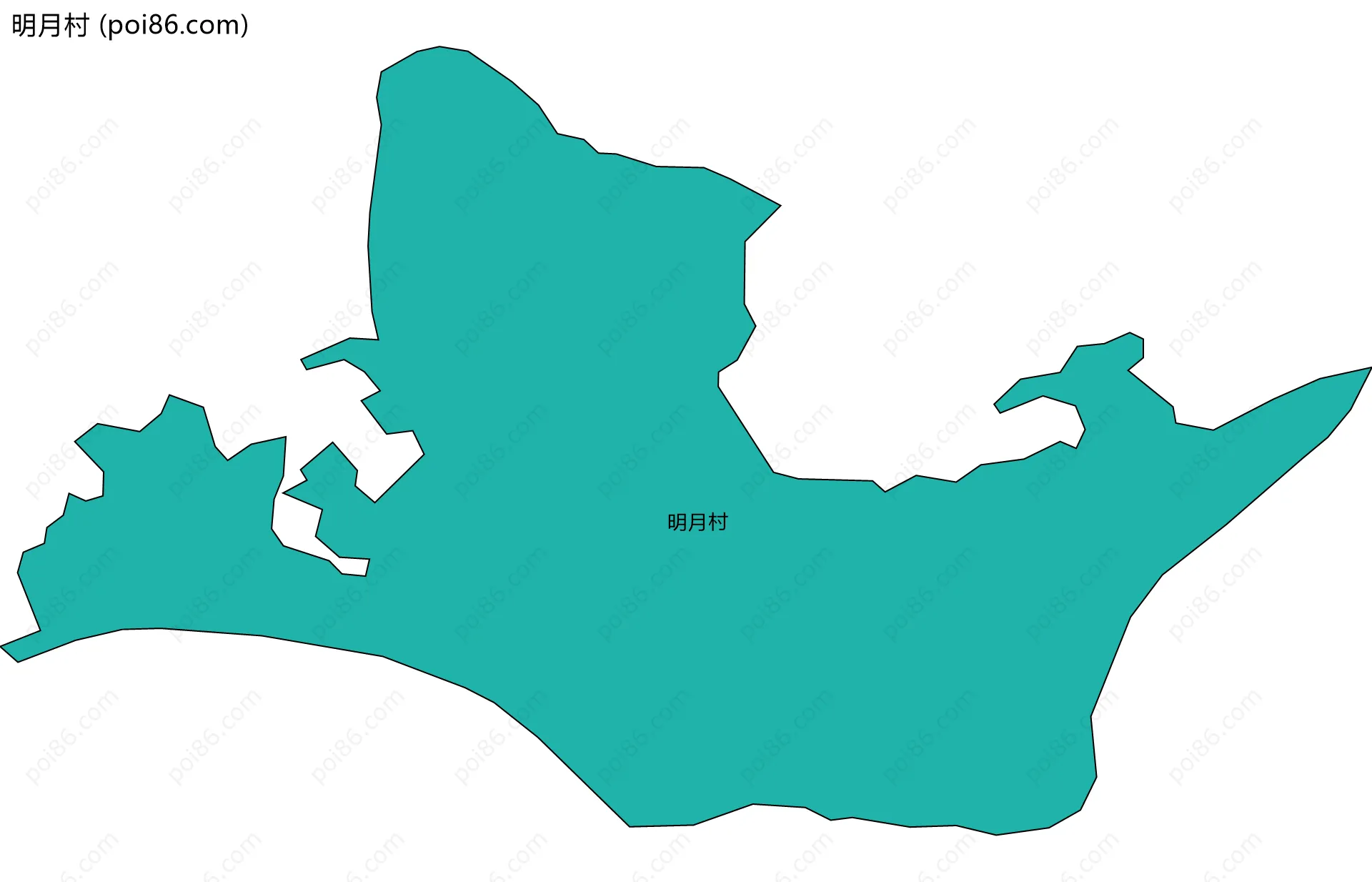 明月村边界地图