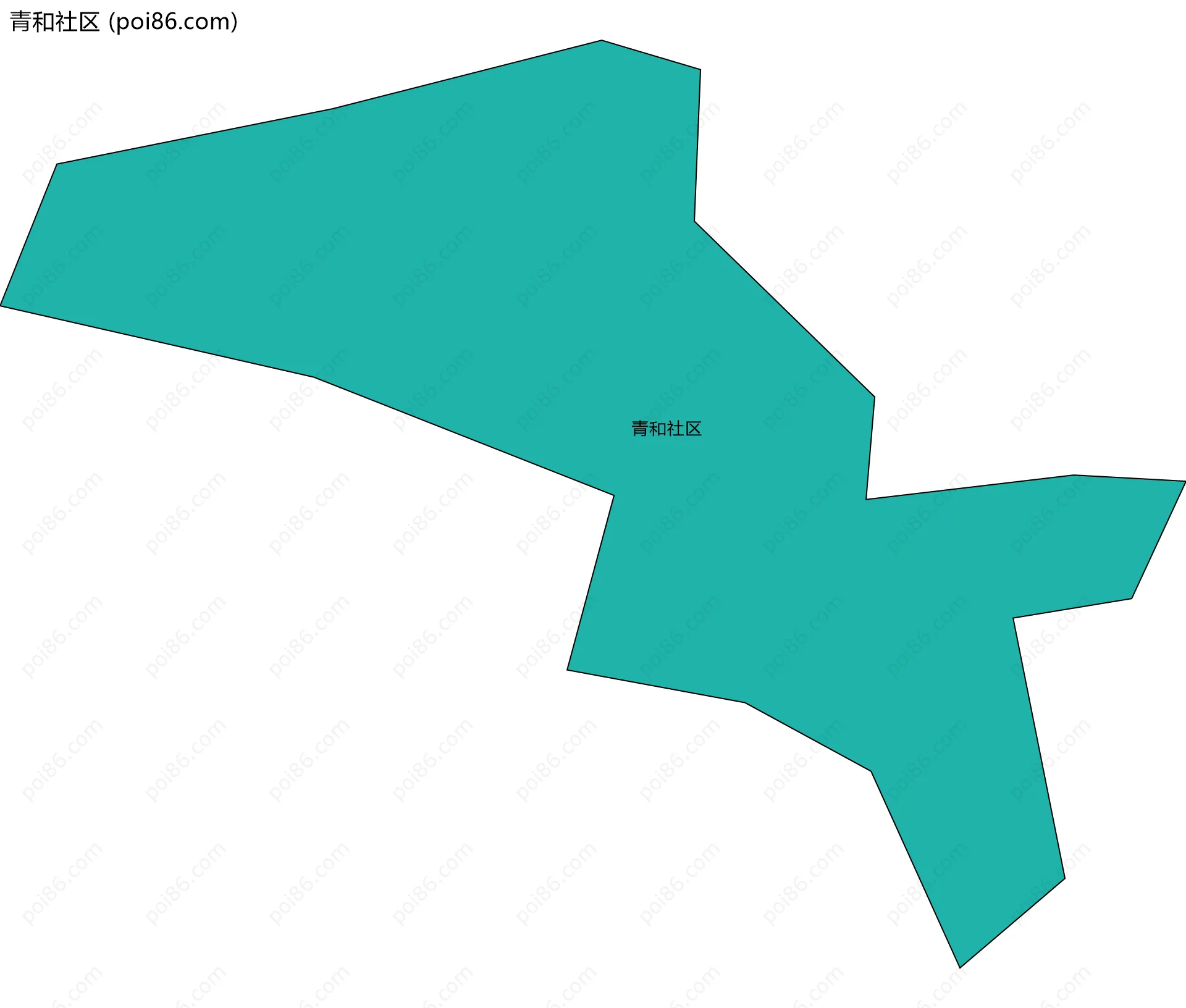 青和社区边界地图