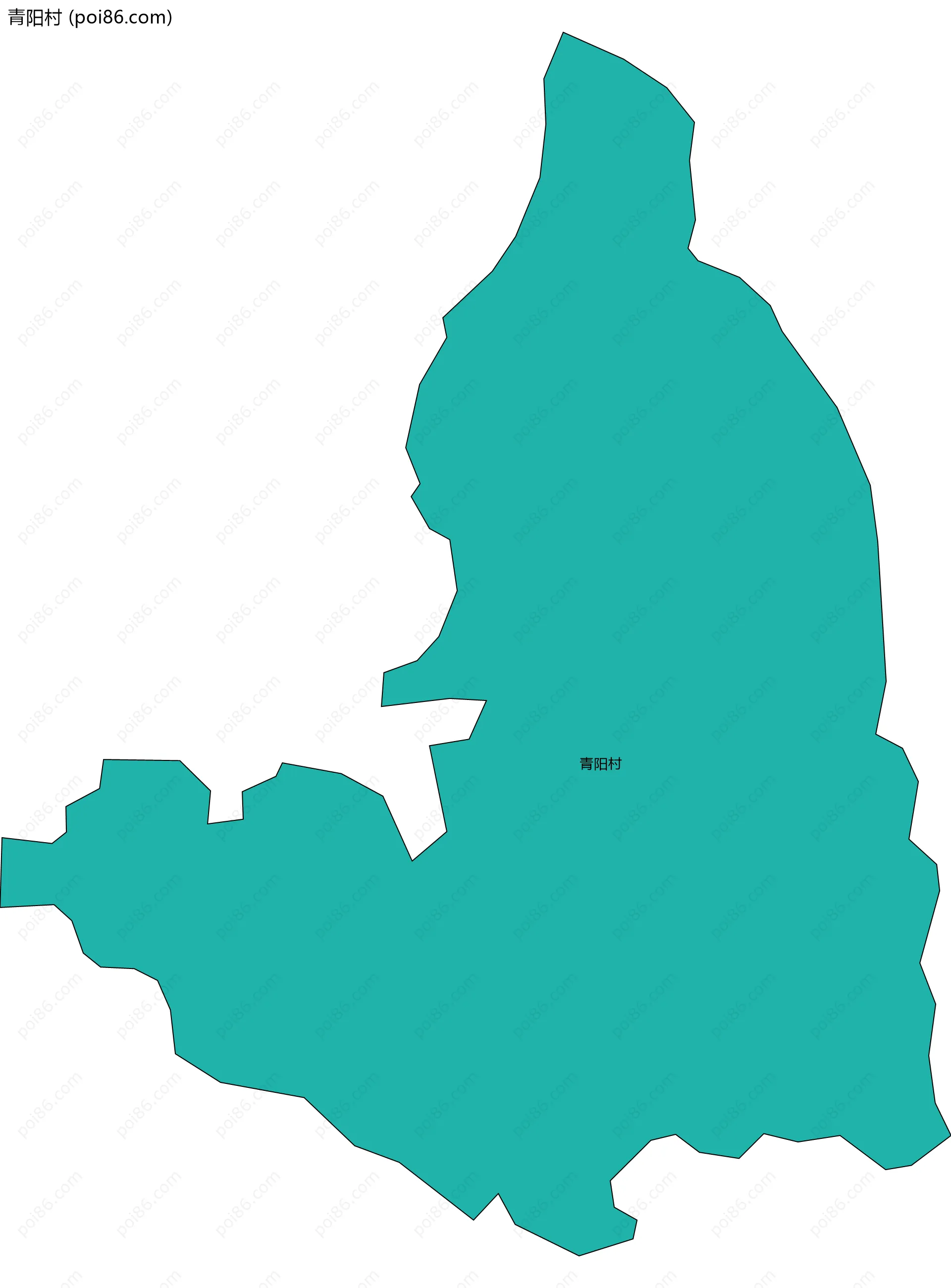 青阳村边界地图