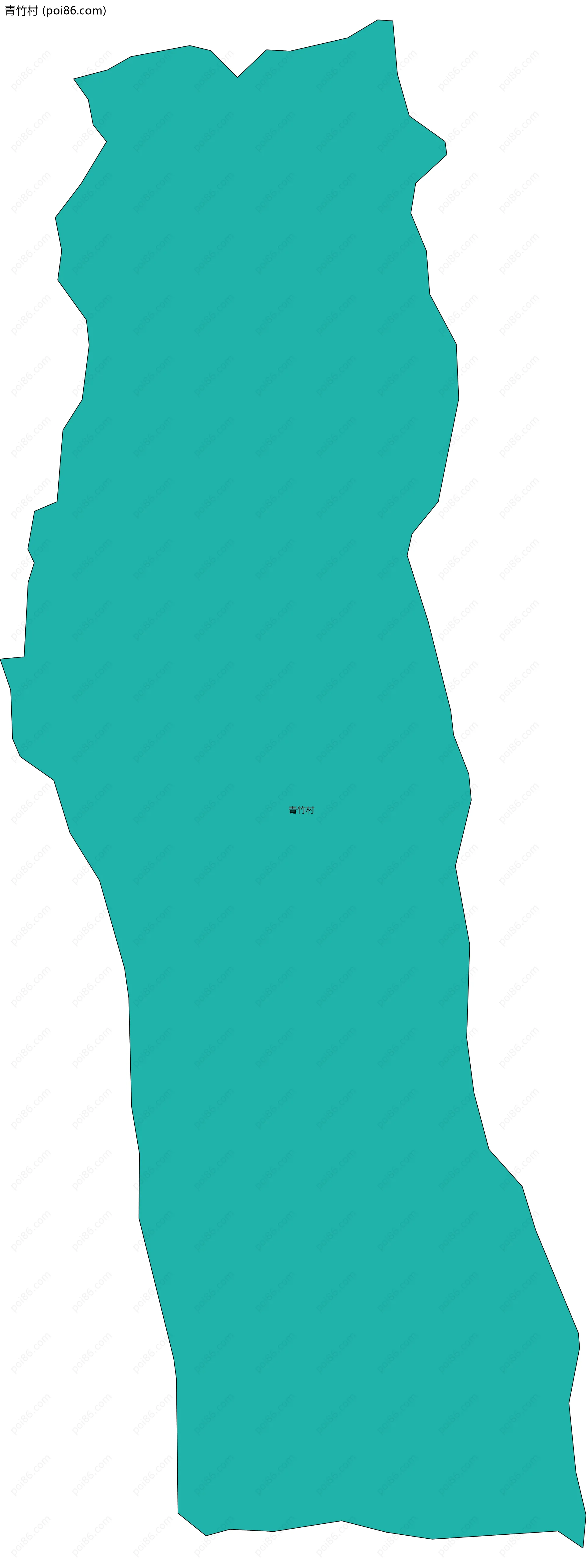 青竹村边界地图