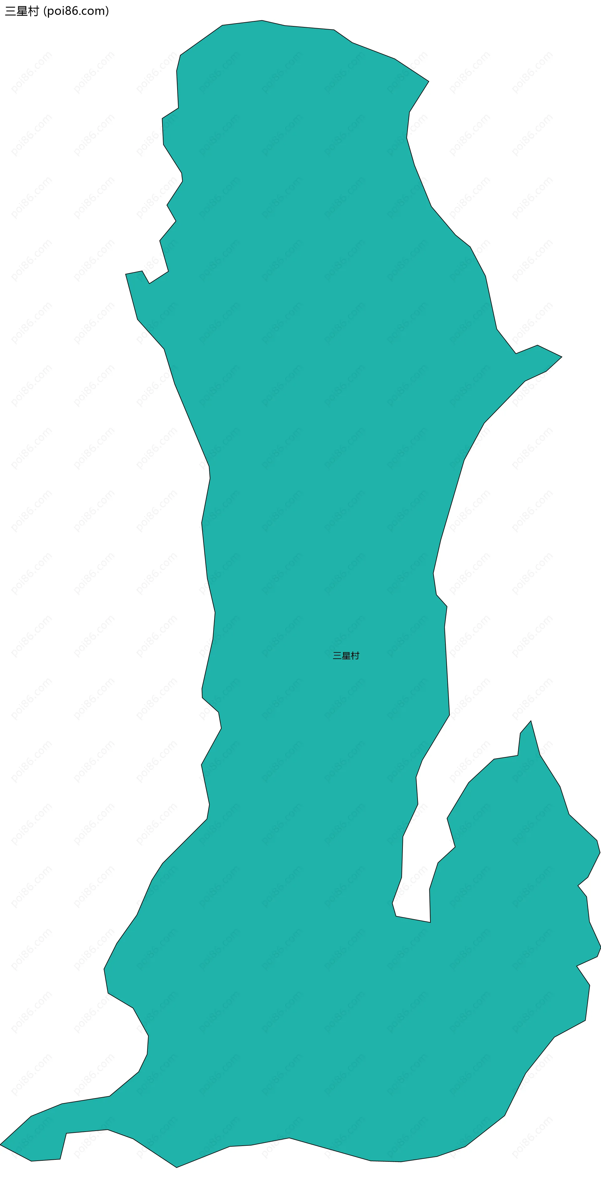 三星村边界地图