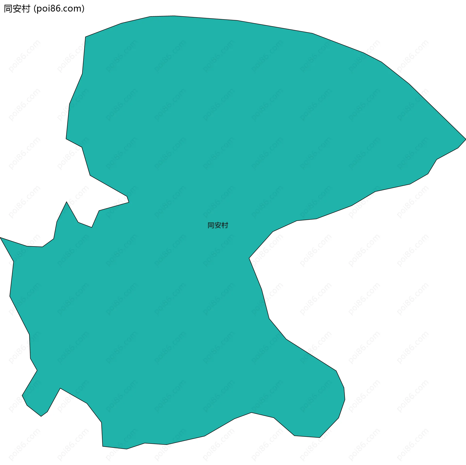 同安村边界地图