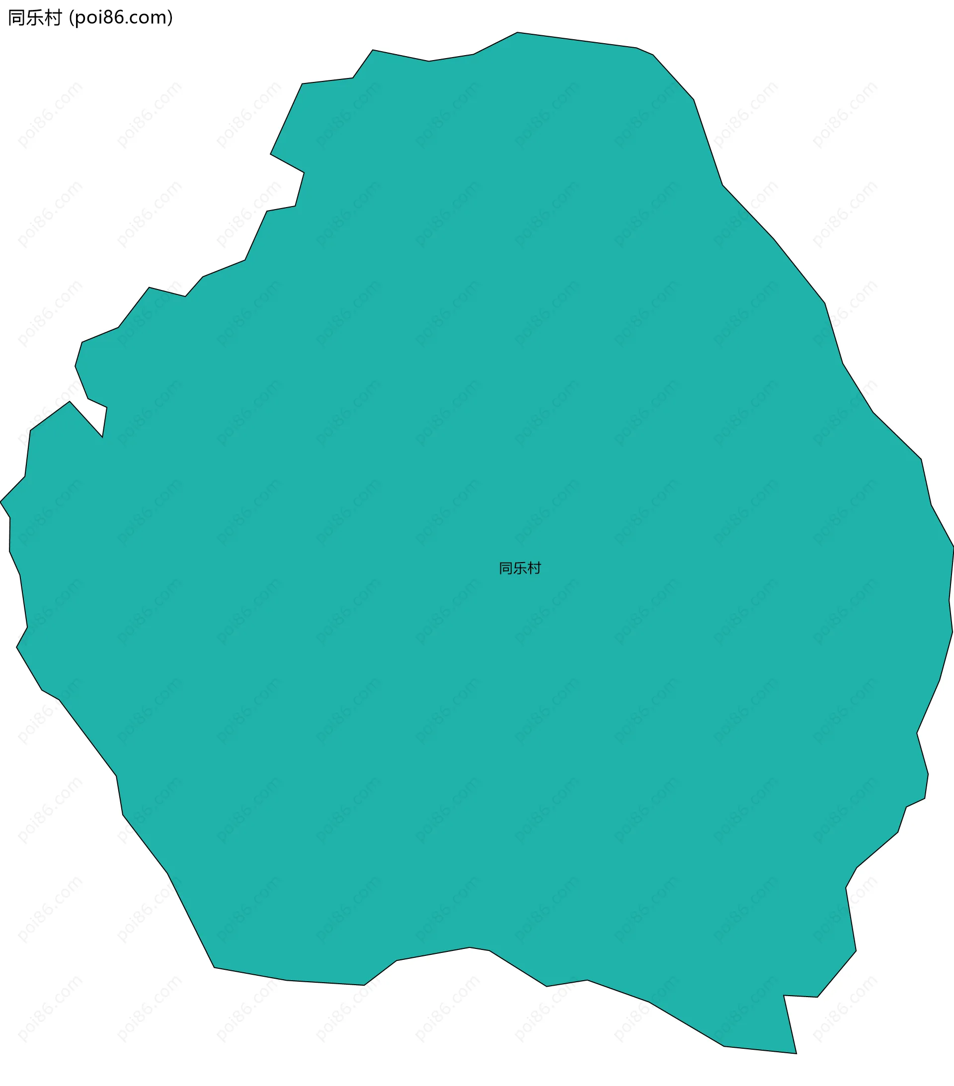 同乐村边界地图