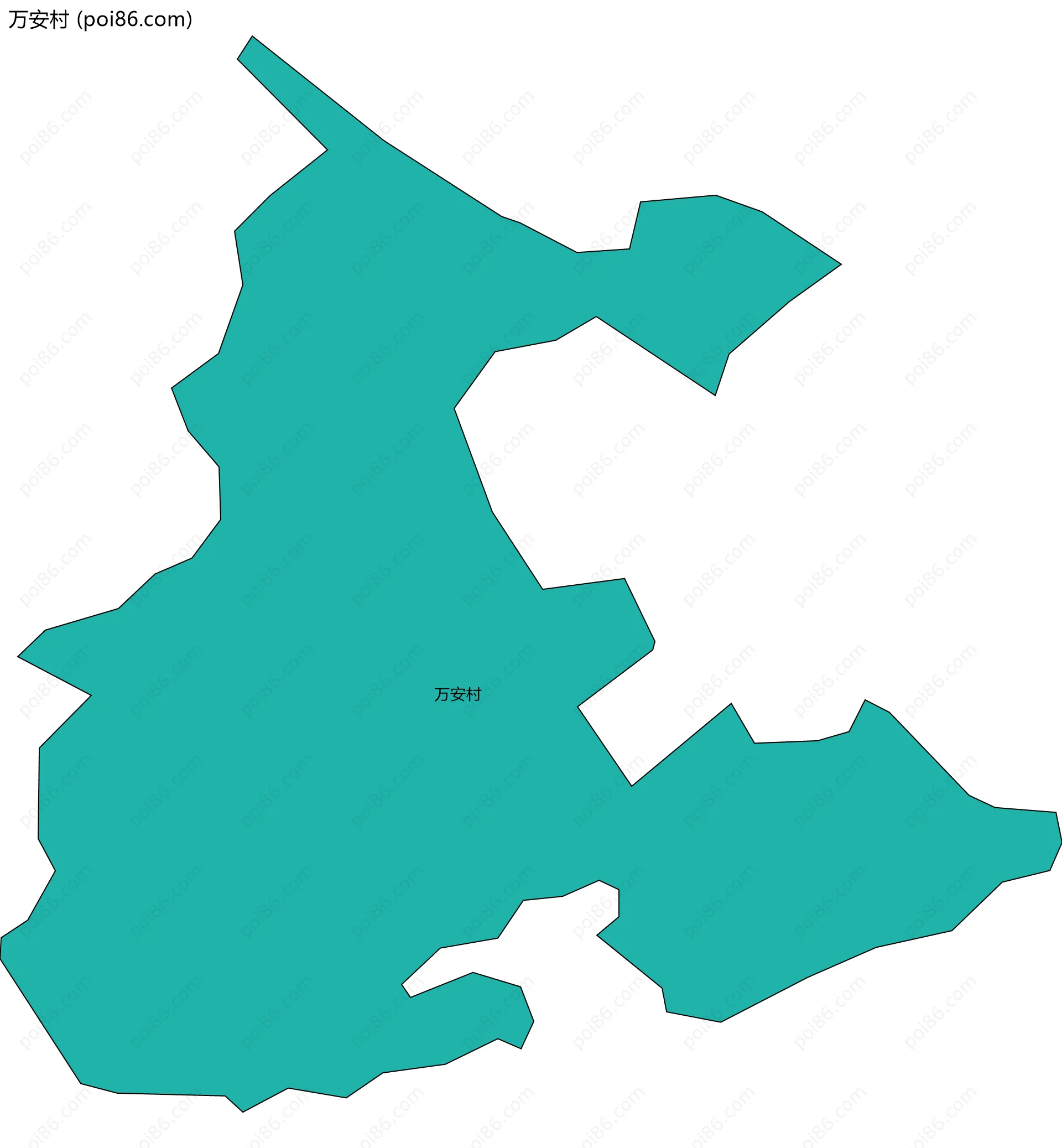 万安村边界地图