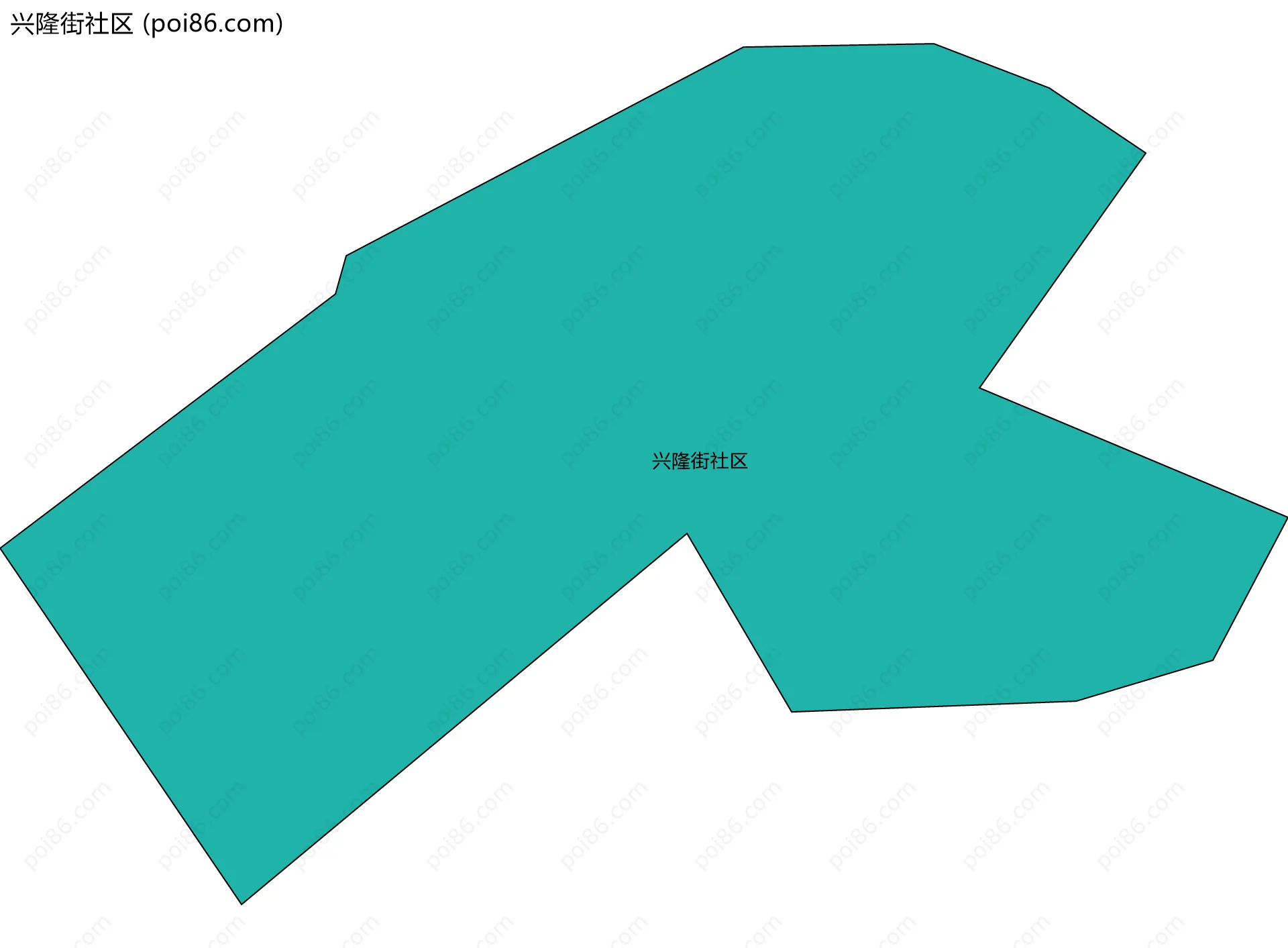 兴隆街社区边界地图