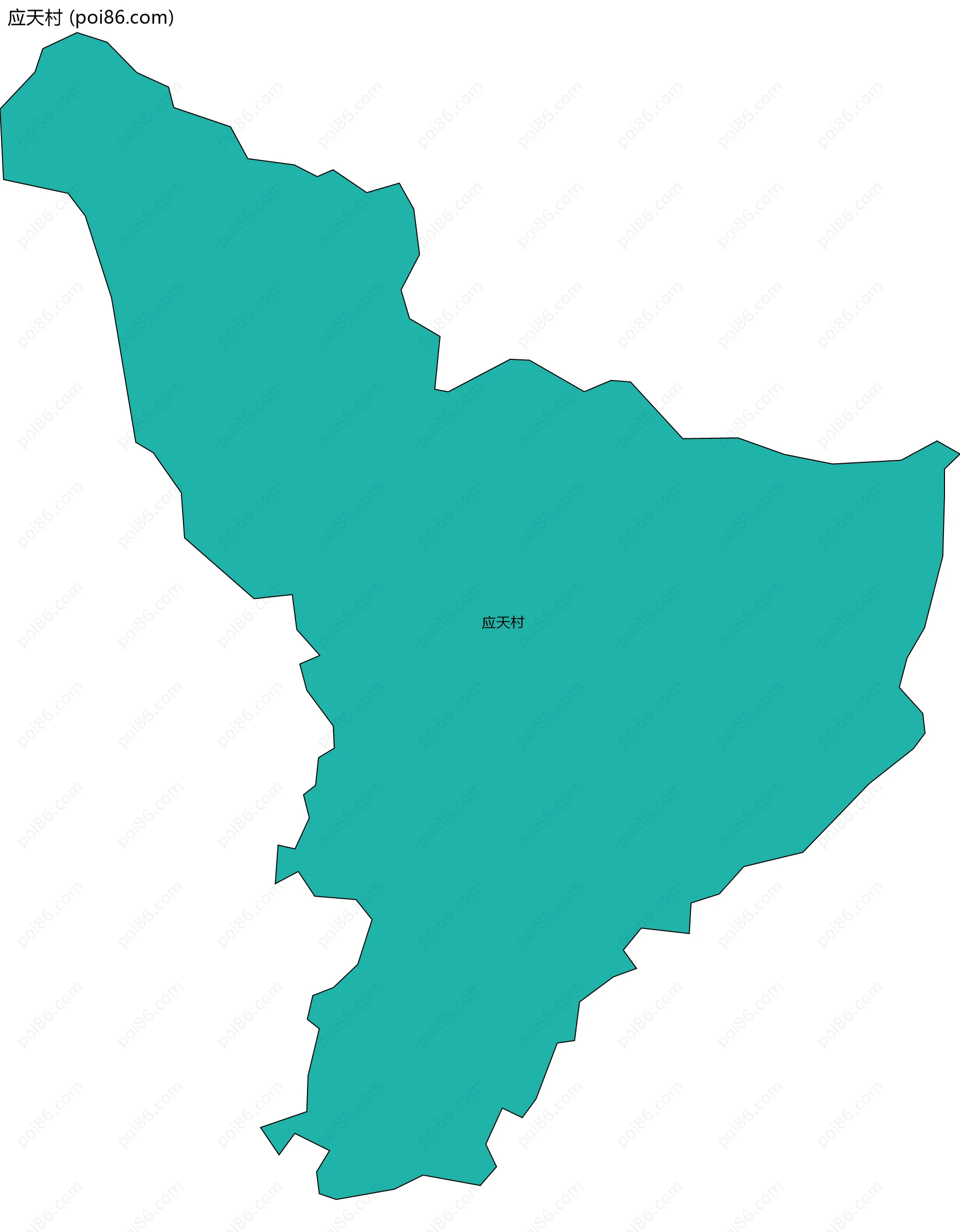 应天村边界地图