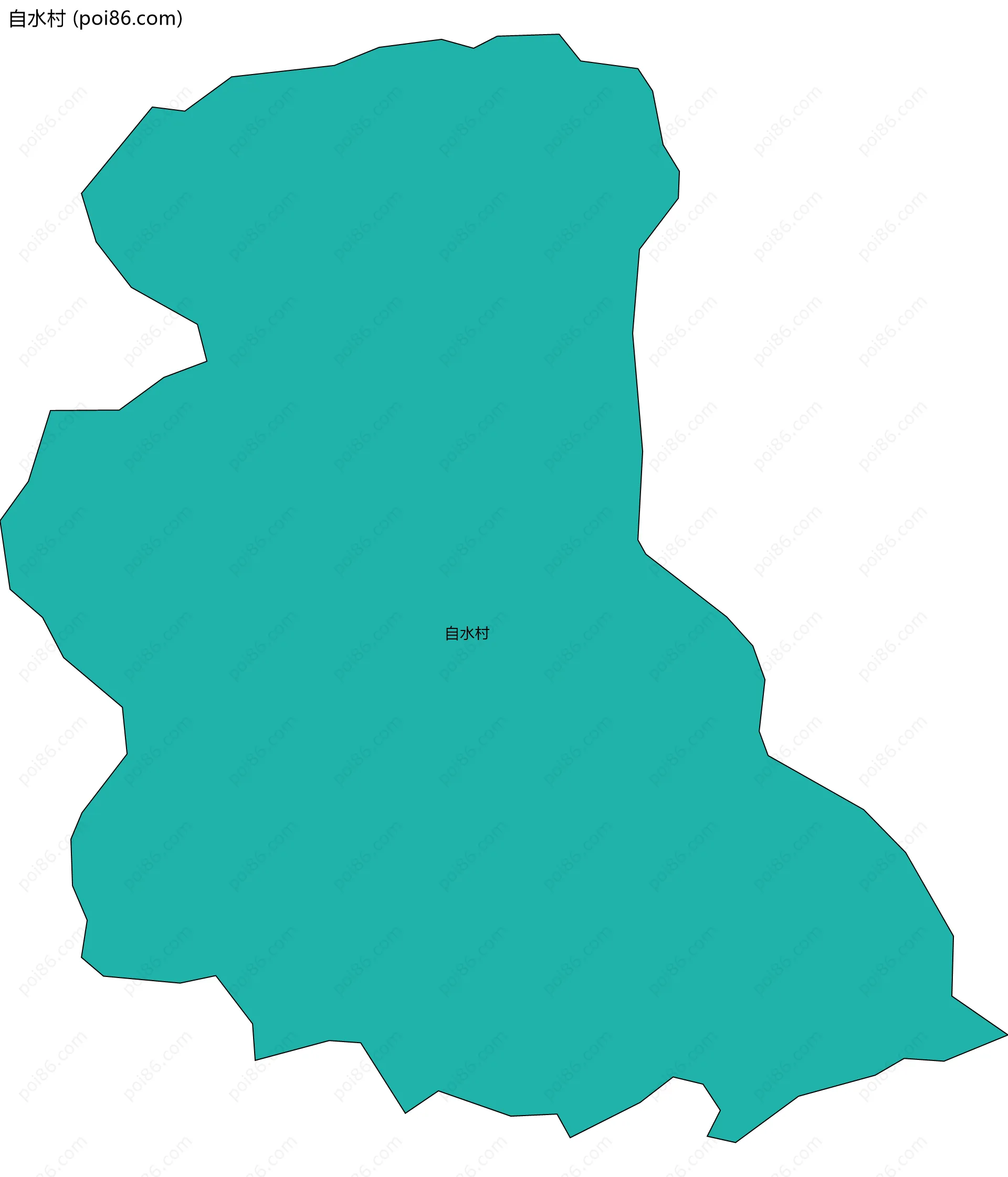 自水村边界地图