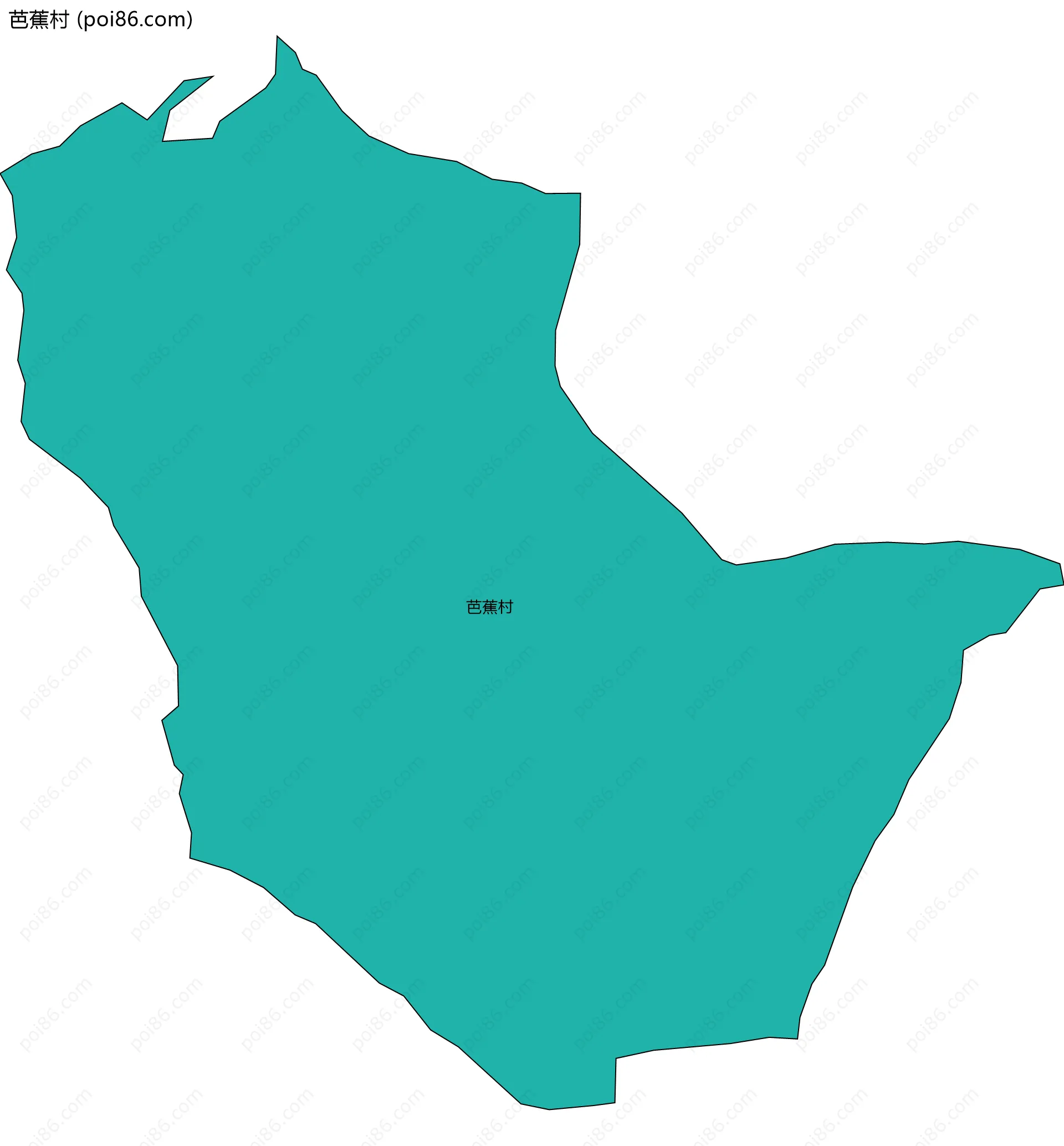 芭蕉村边界地图
