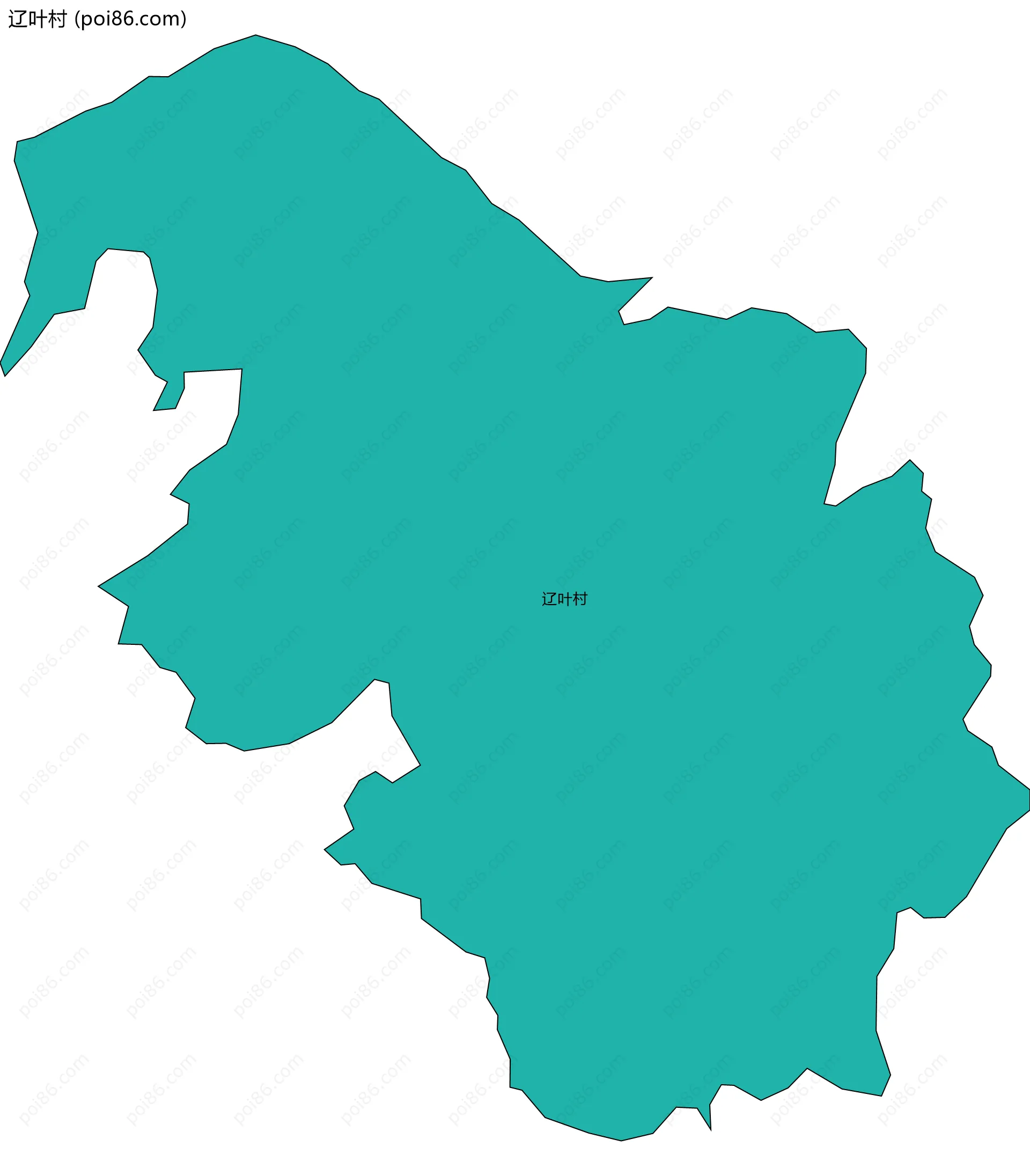 辽叶村边界地图