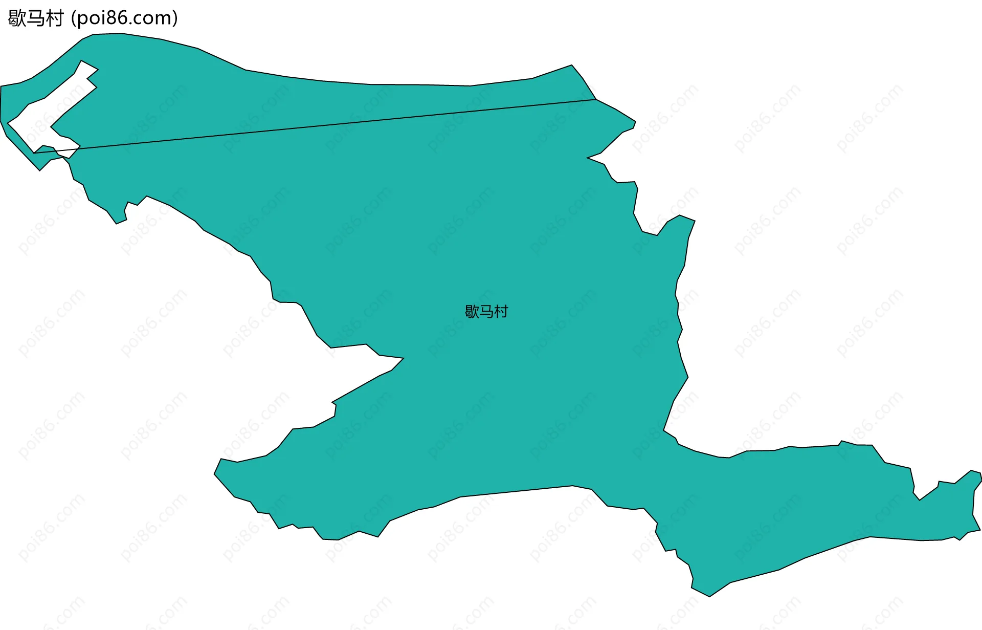 歇马村边界地图