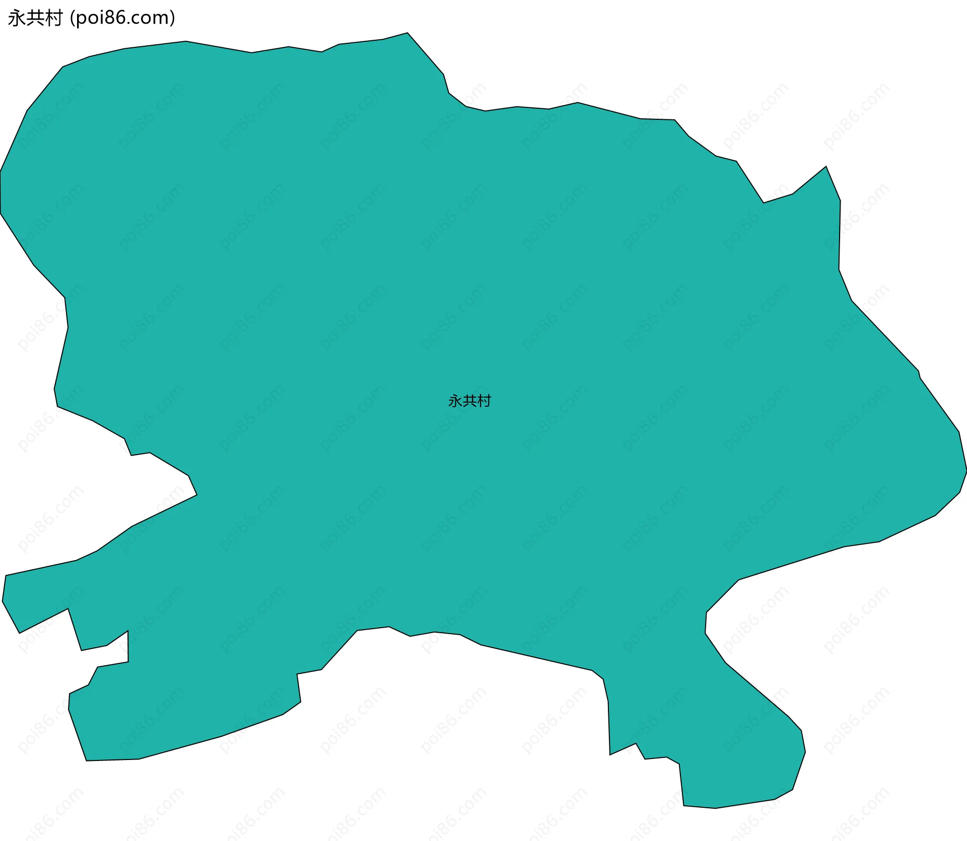 永共村边界地图