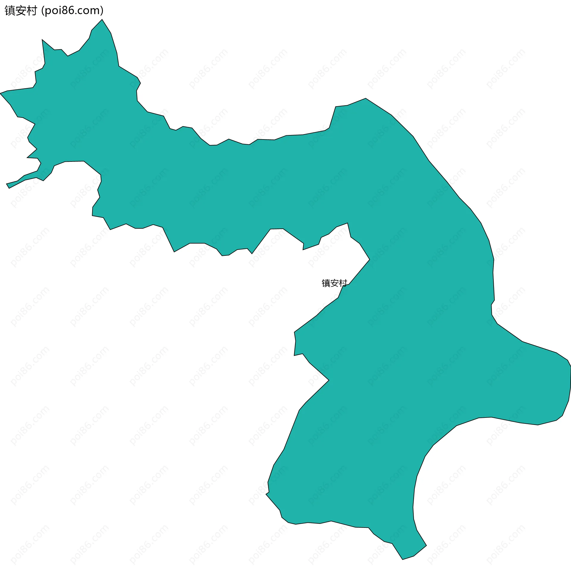 镇安村边界地图