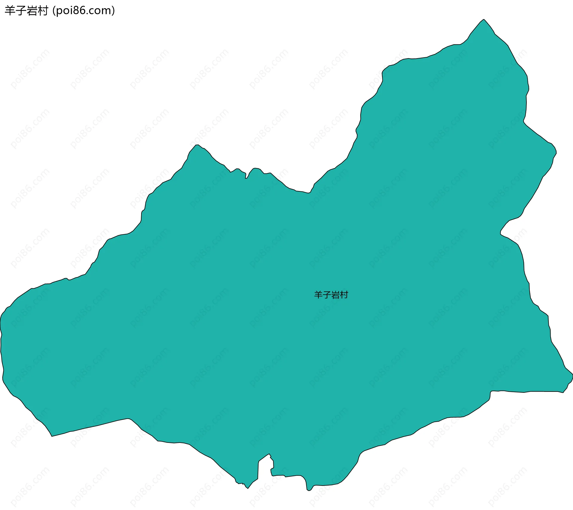 羊子岩村边界地图