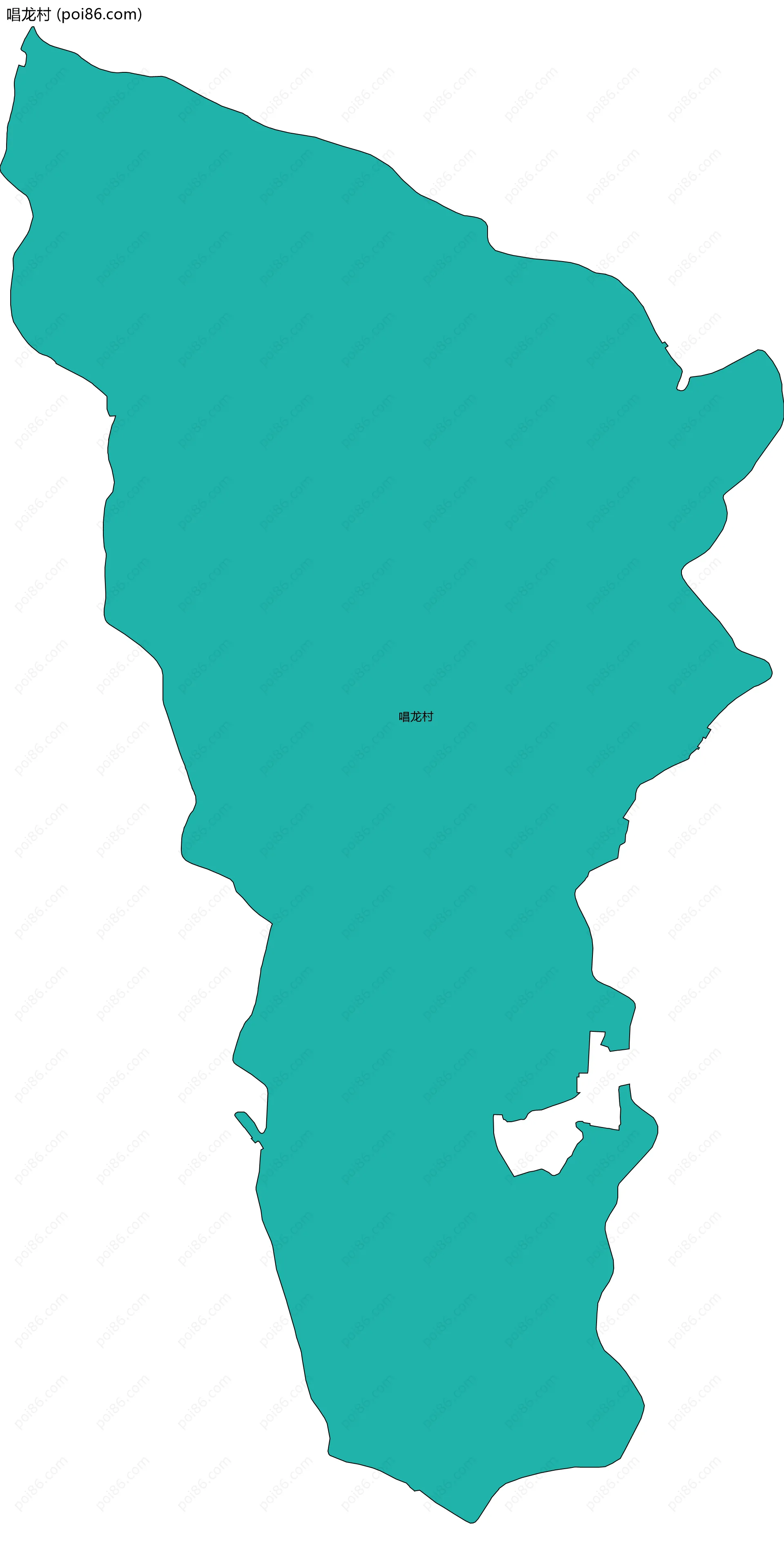 唱龙村边界地图