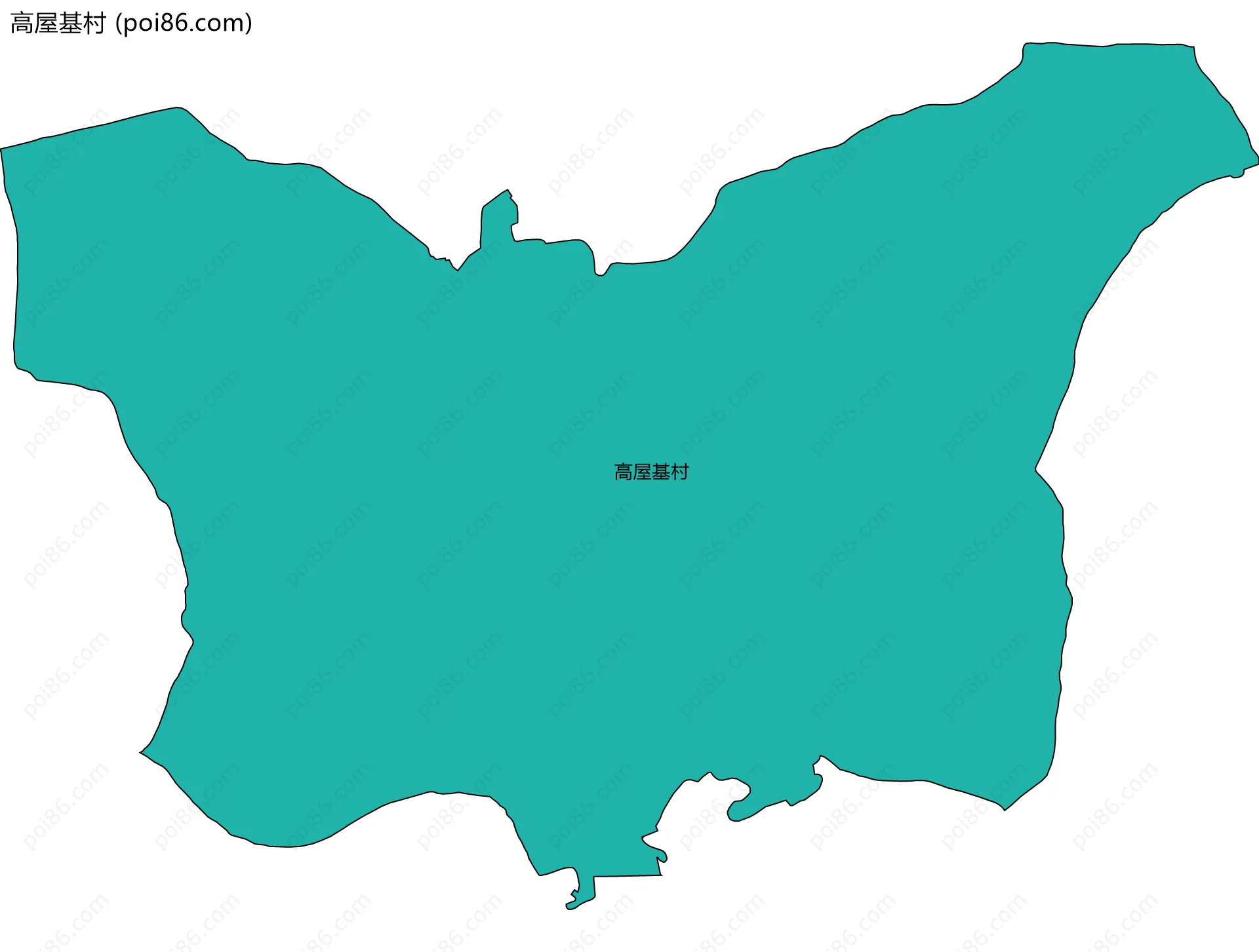 高屋基村边界地图