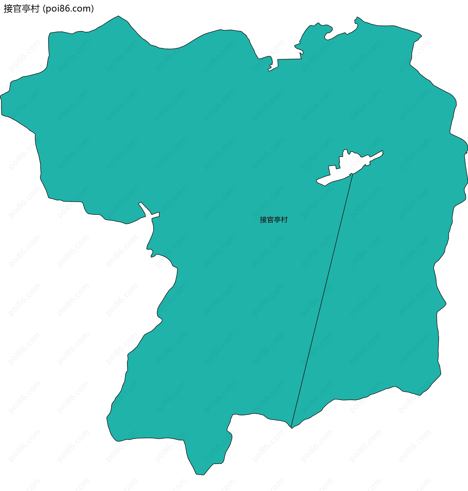 接官亭村边界地图