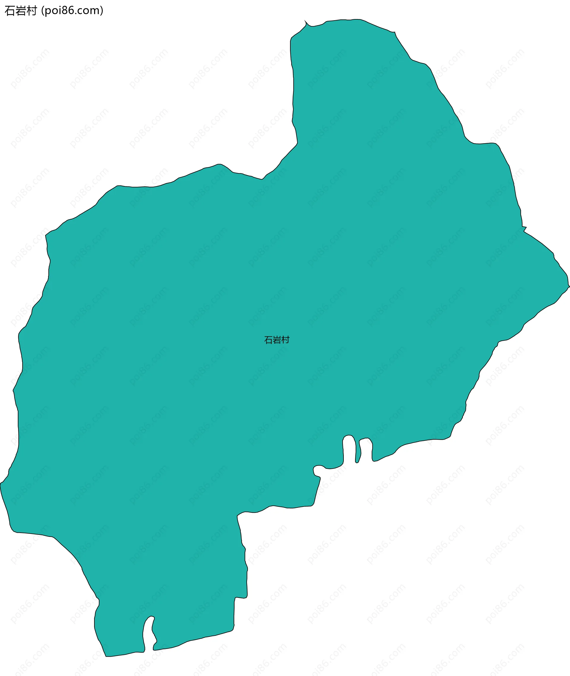 石岩村边界地图
