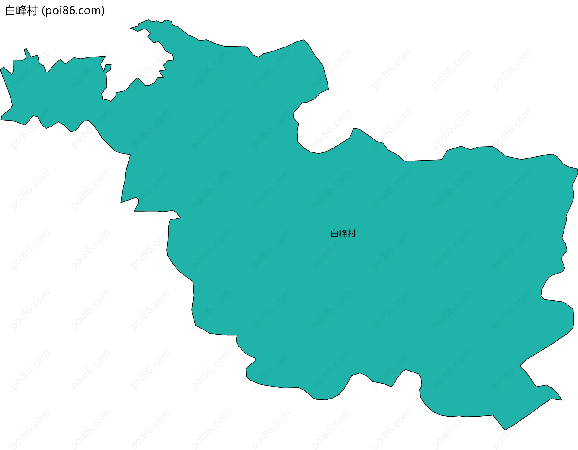 白峰村边界地图