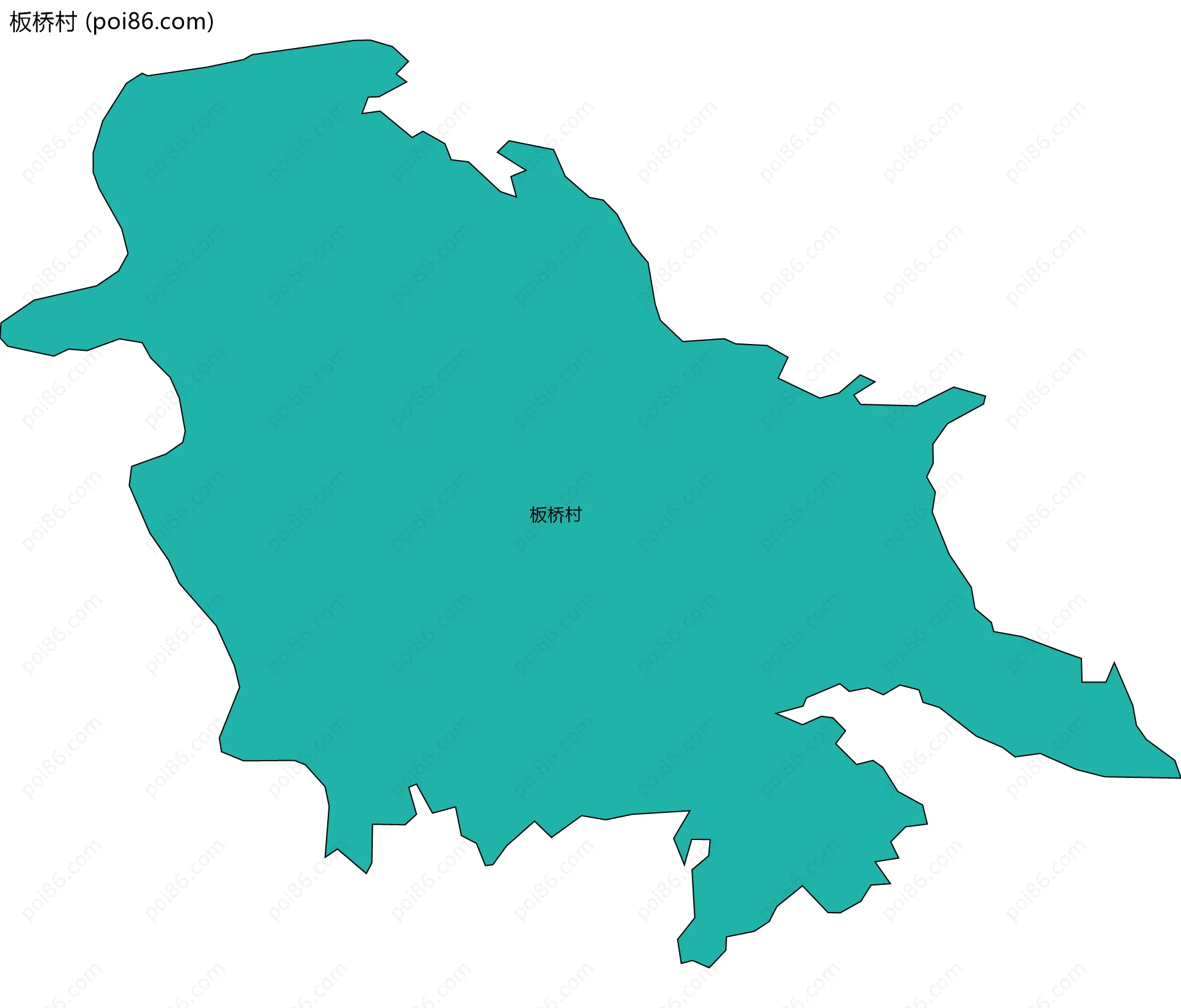 板桥村边界地图