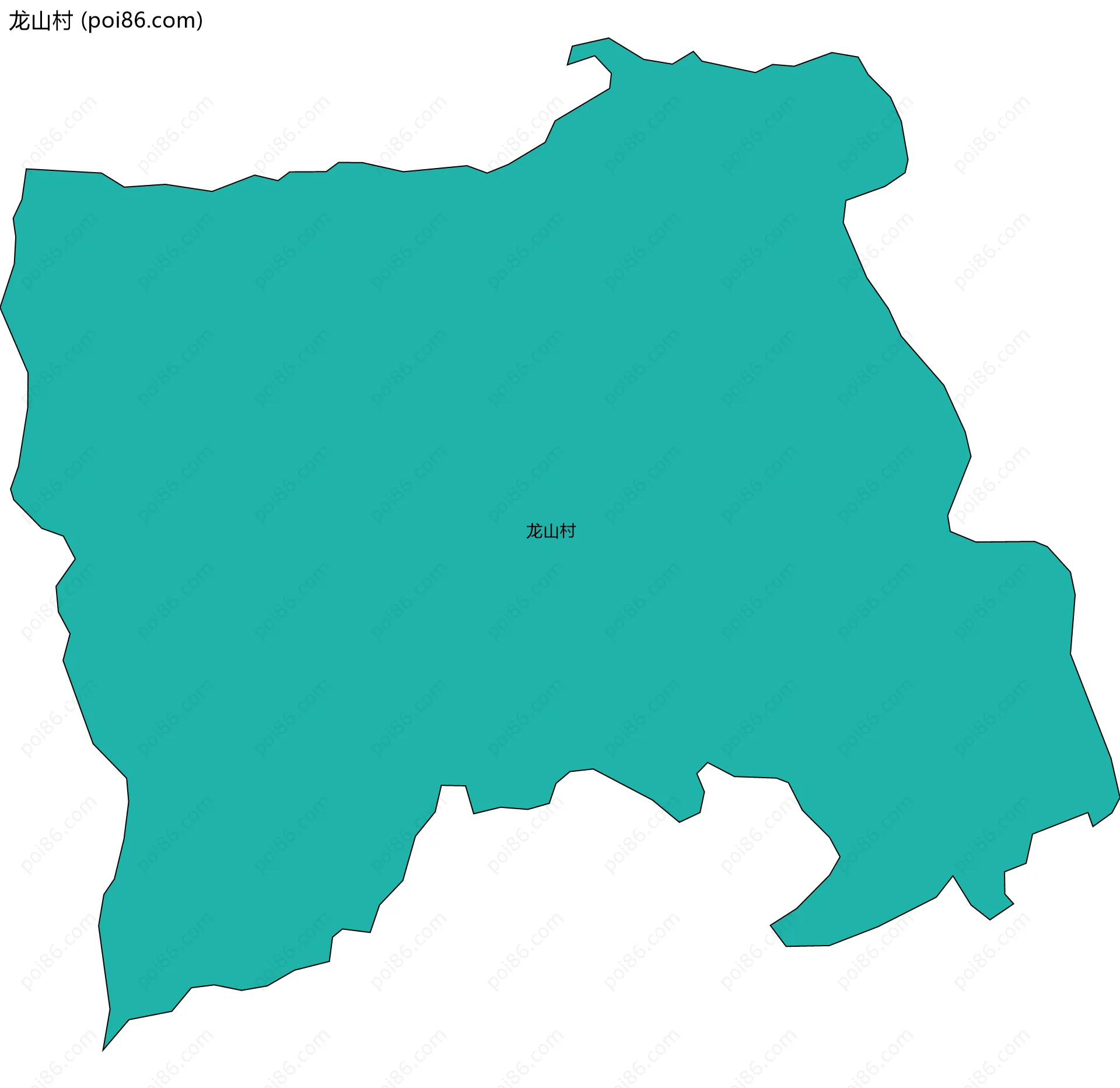 龙山村边界地图