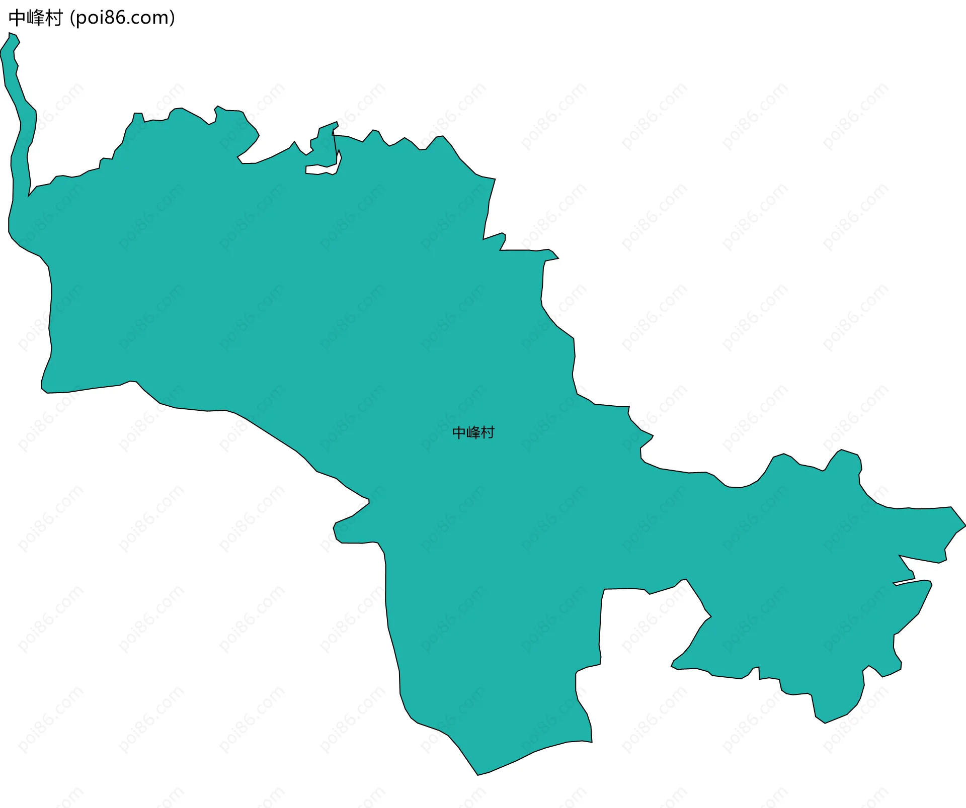 中峰村边界地图