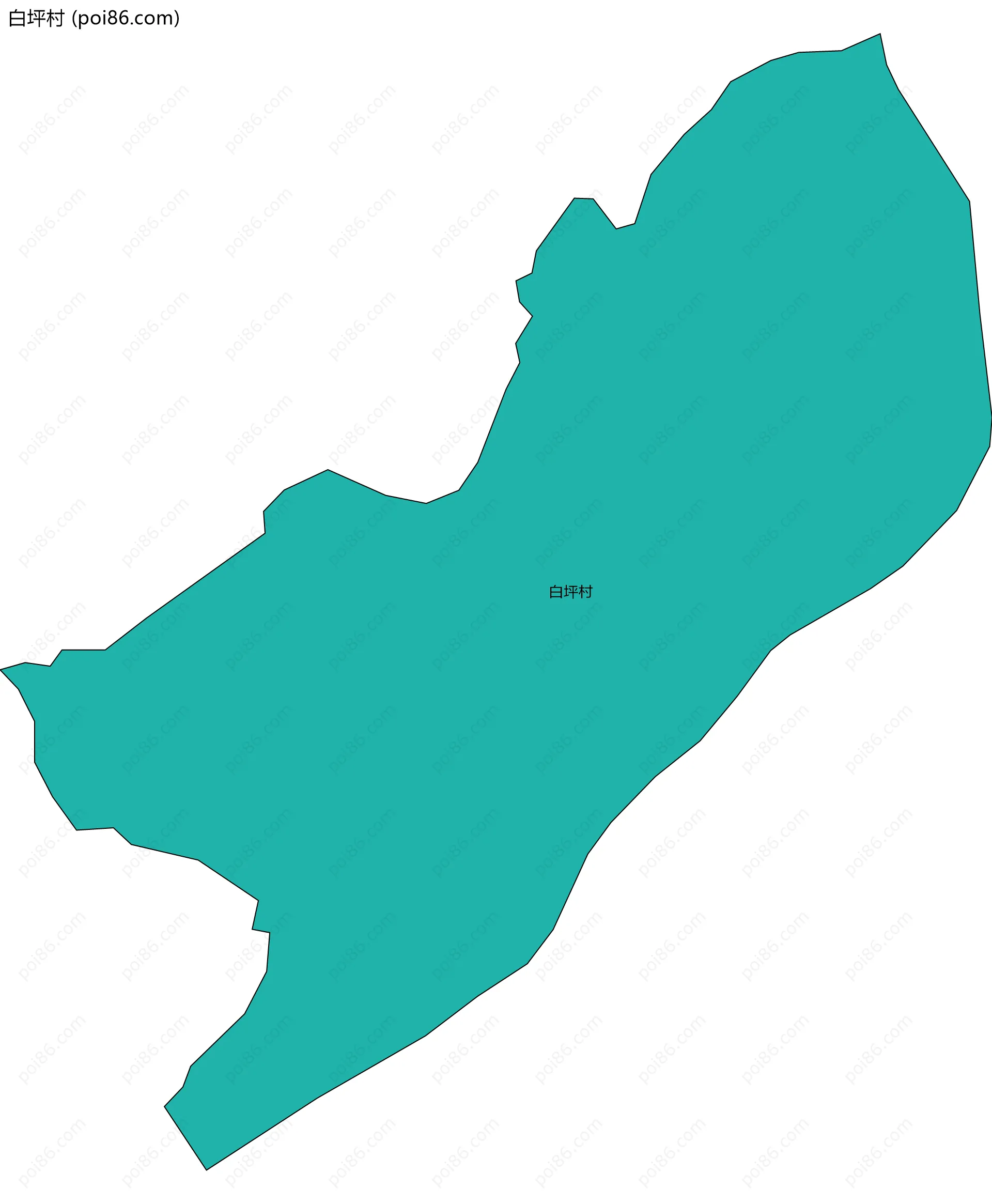 白坪村边界地图