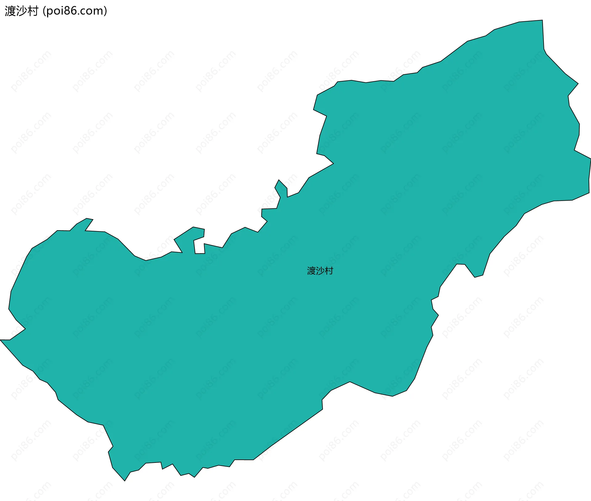 渡沙村边界地图