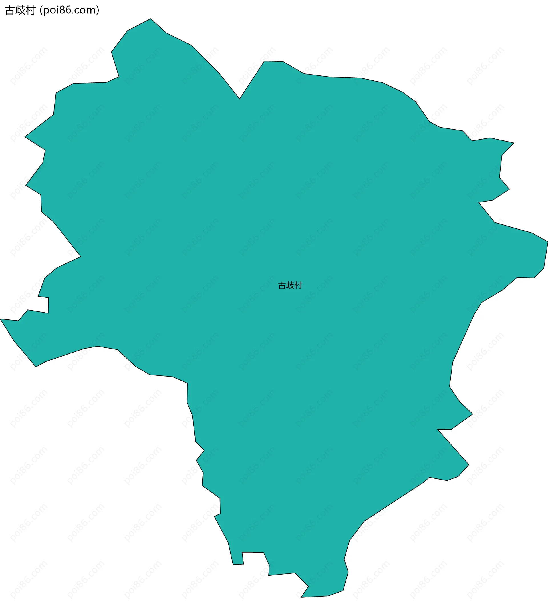 古歧村边界地图