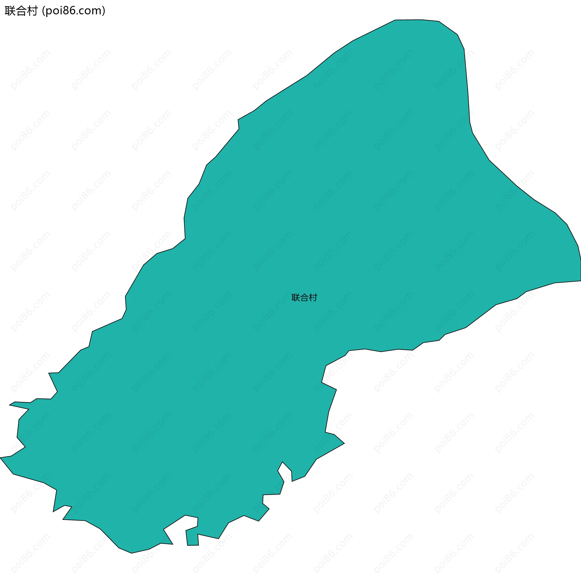 联合村边界地图