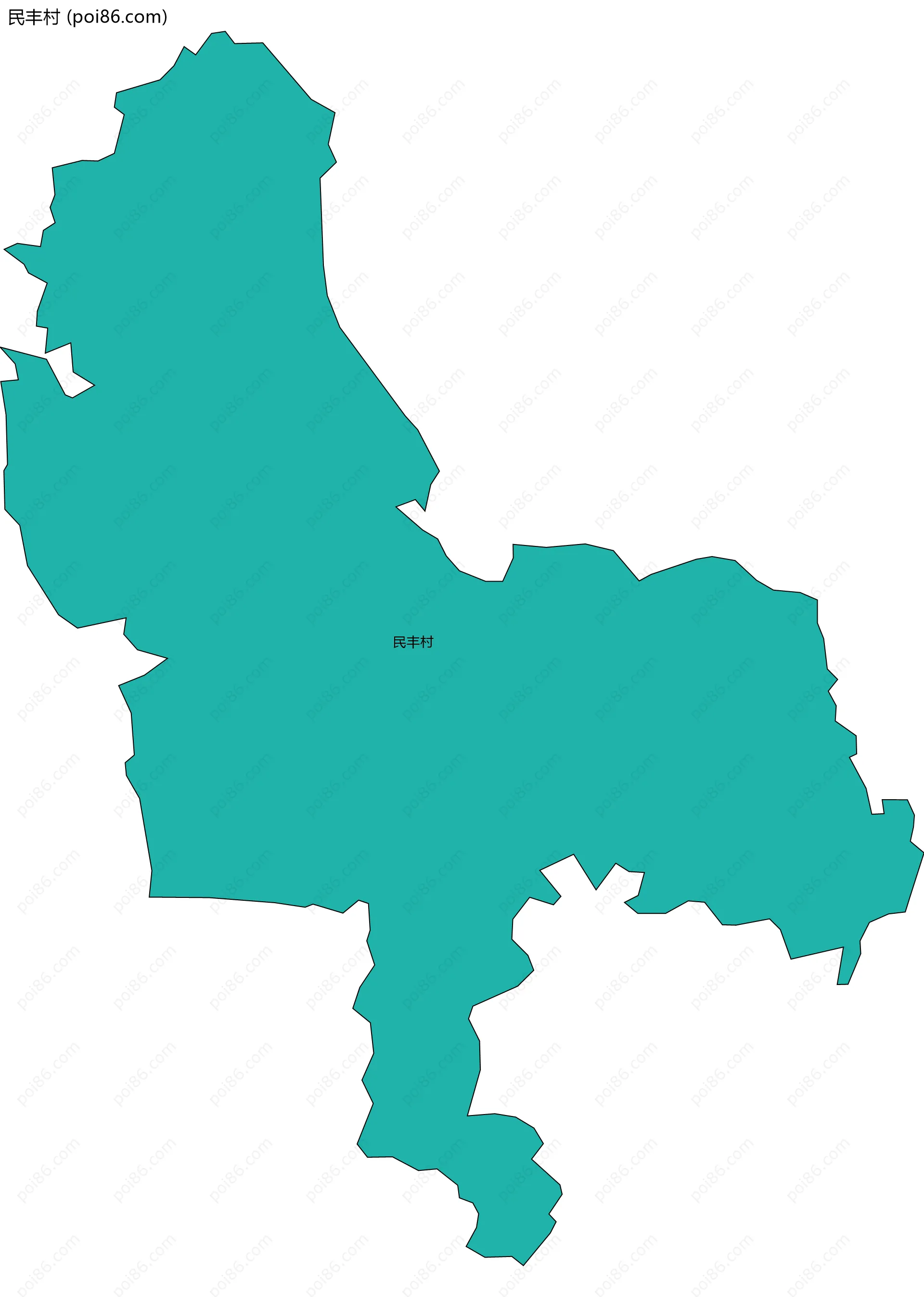 民丰村边界地图