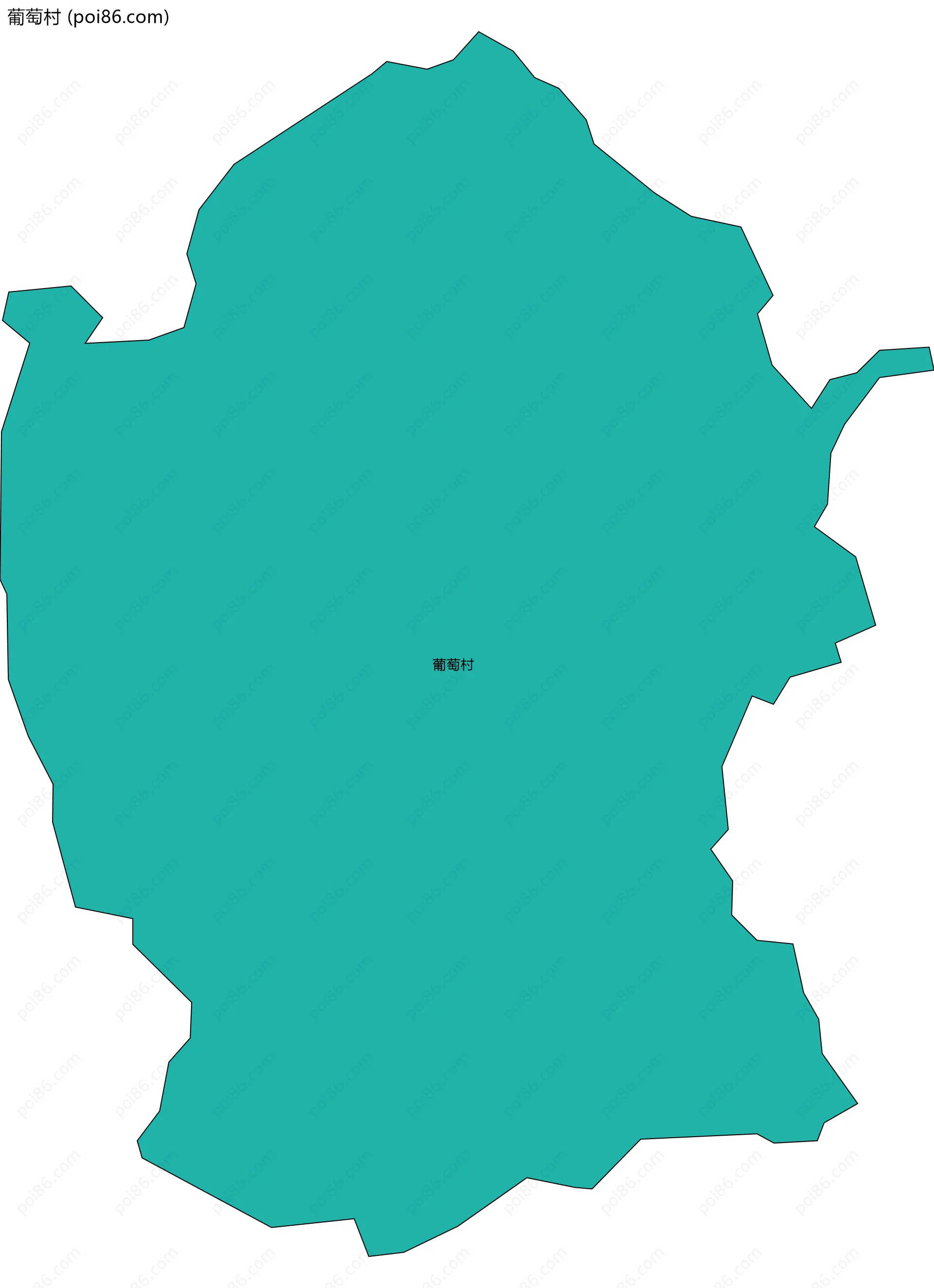 葡萄村边界地图