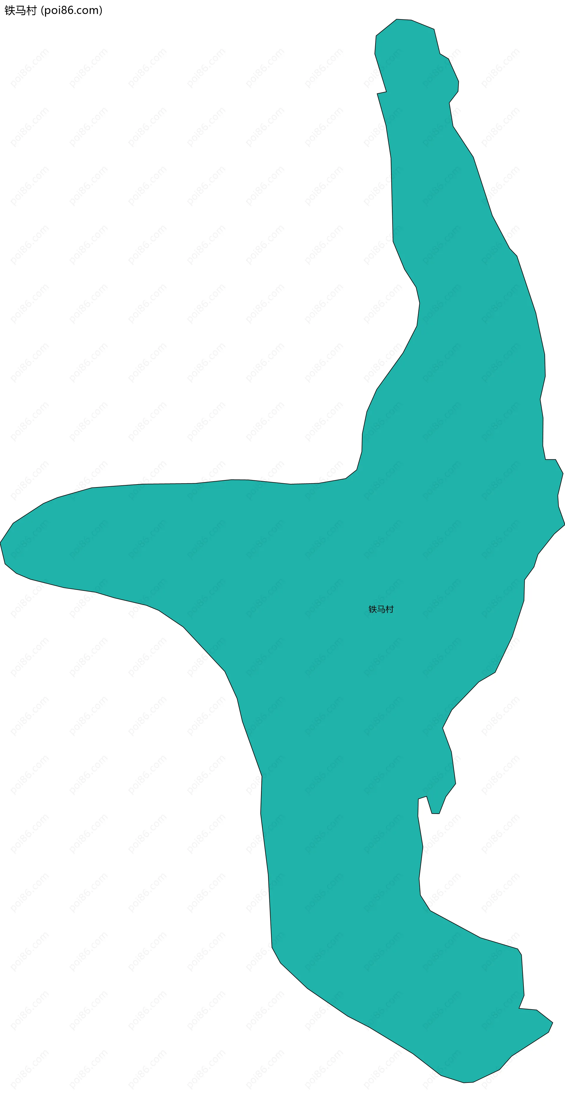 铁马村边界地图