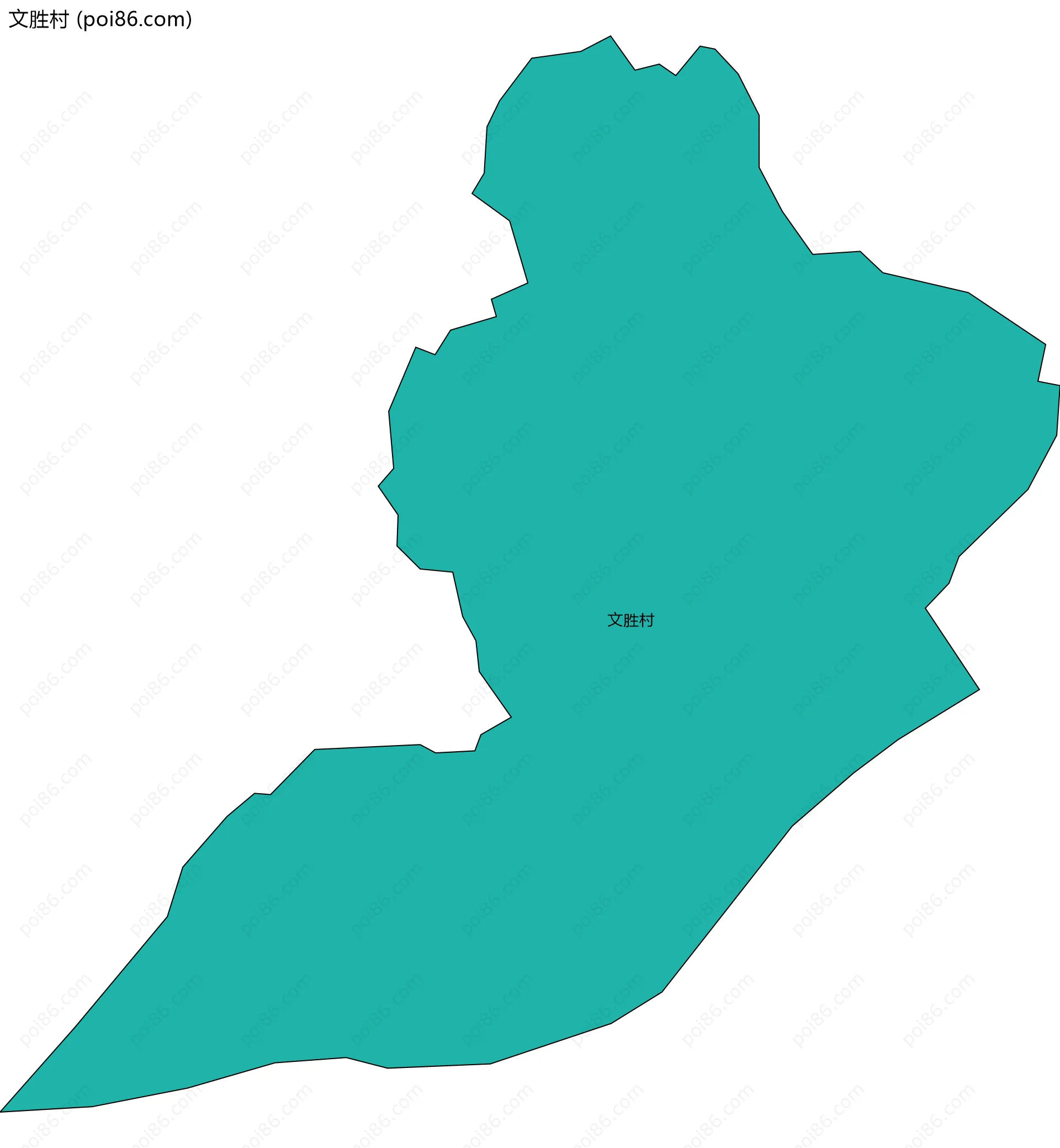 文胜村边界地图