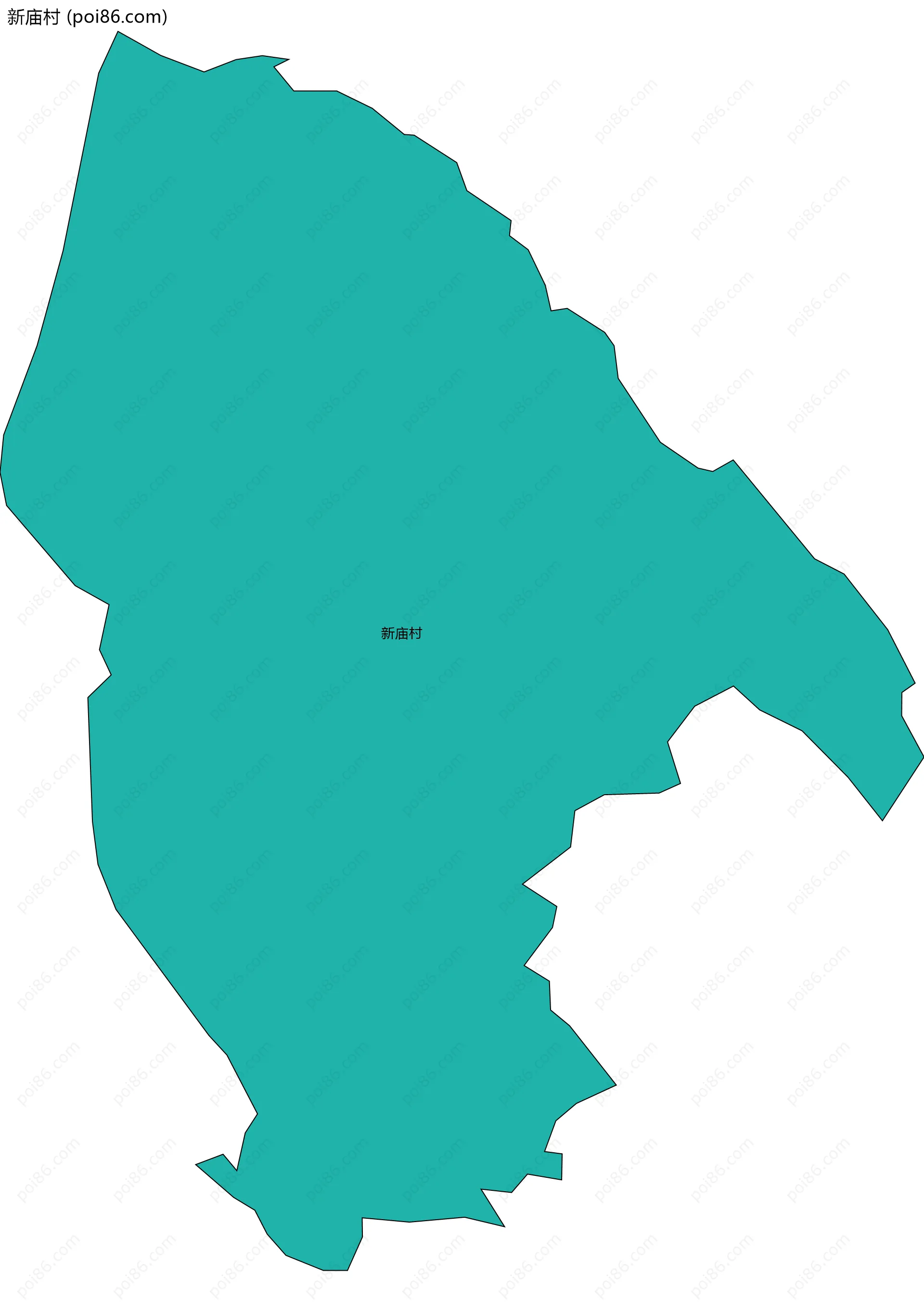 新庙村边界地图