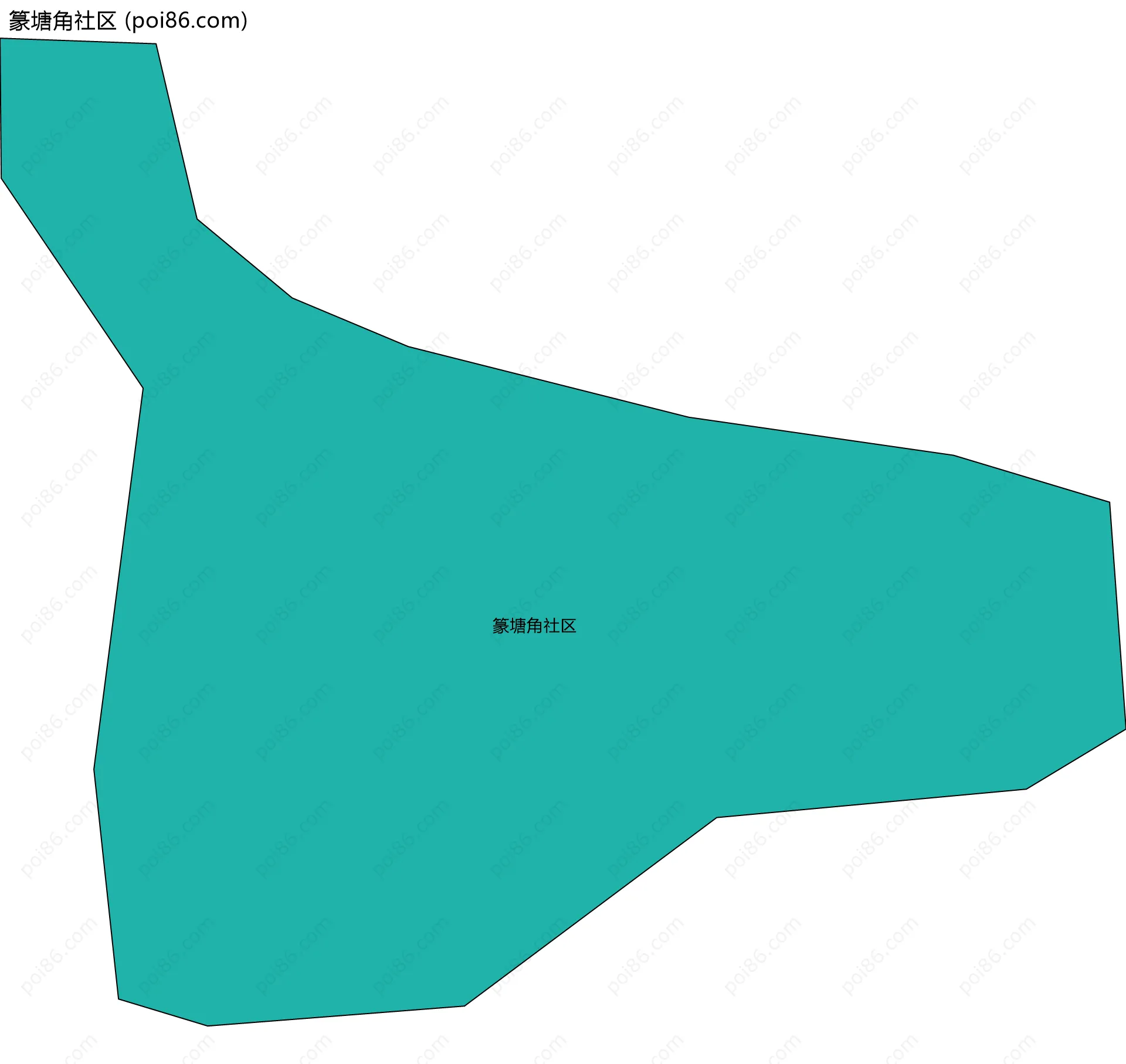 篆塘角社区边界地图