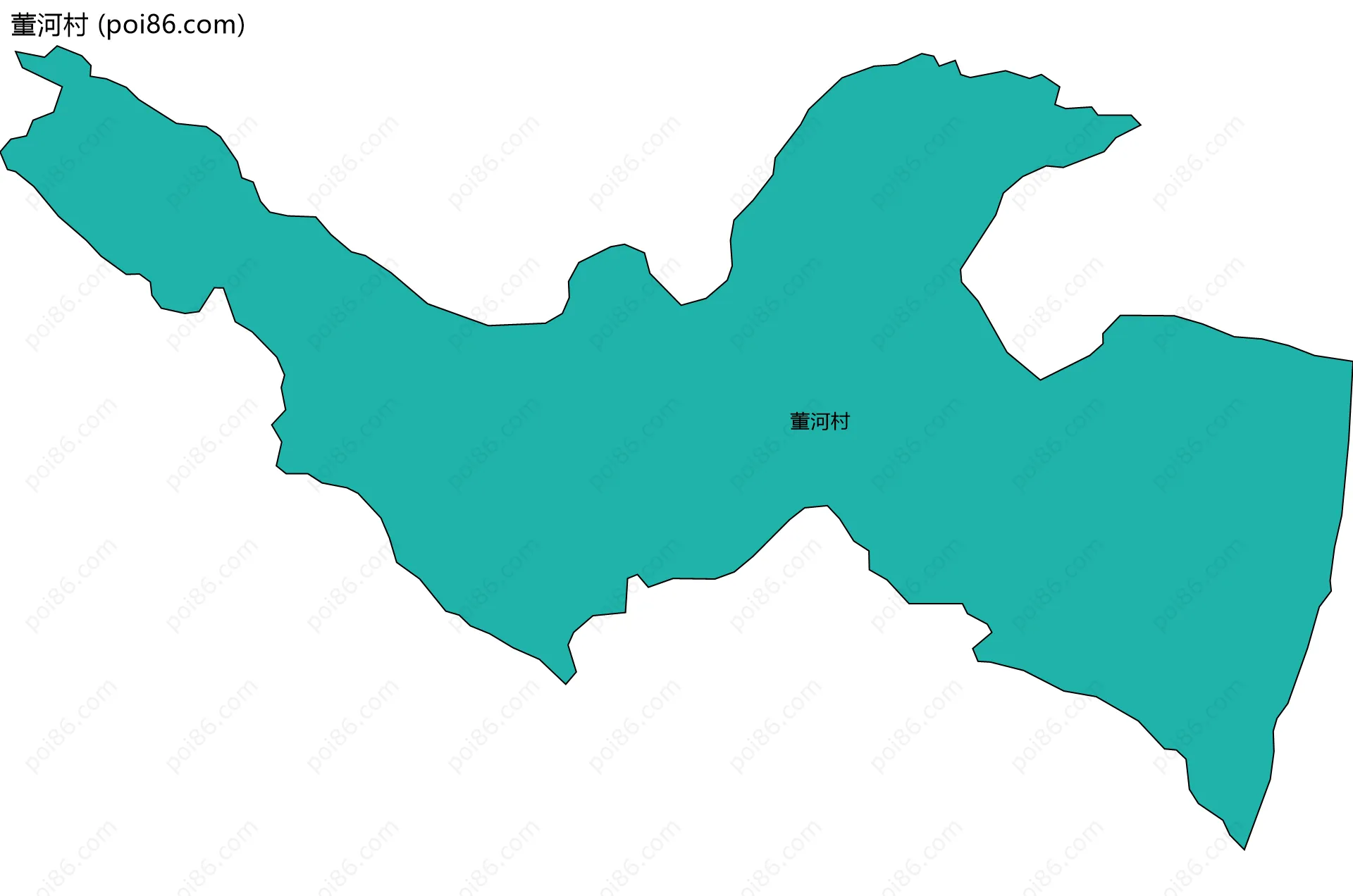 董河村边界地图