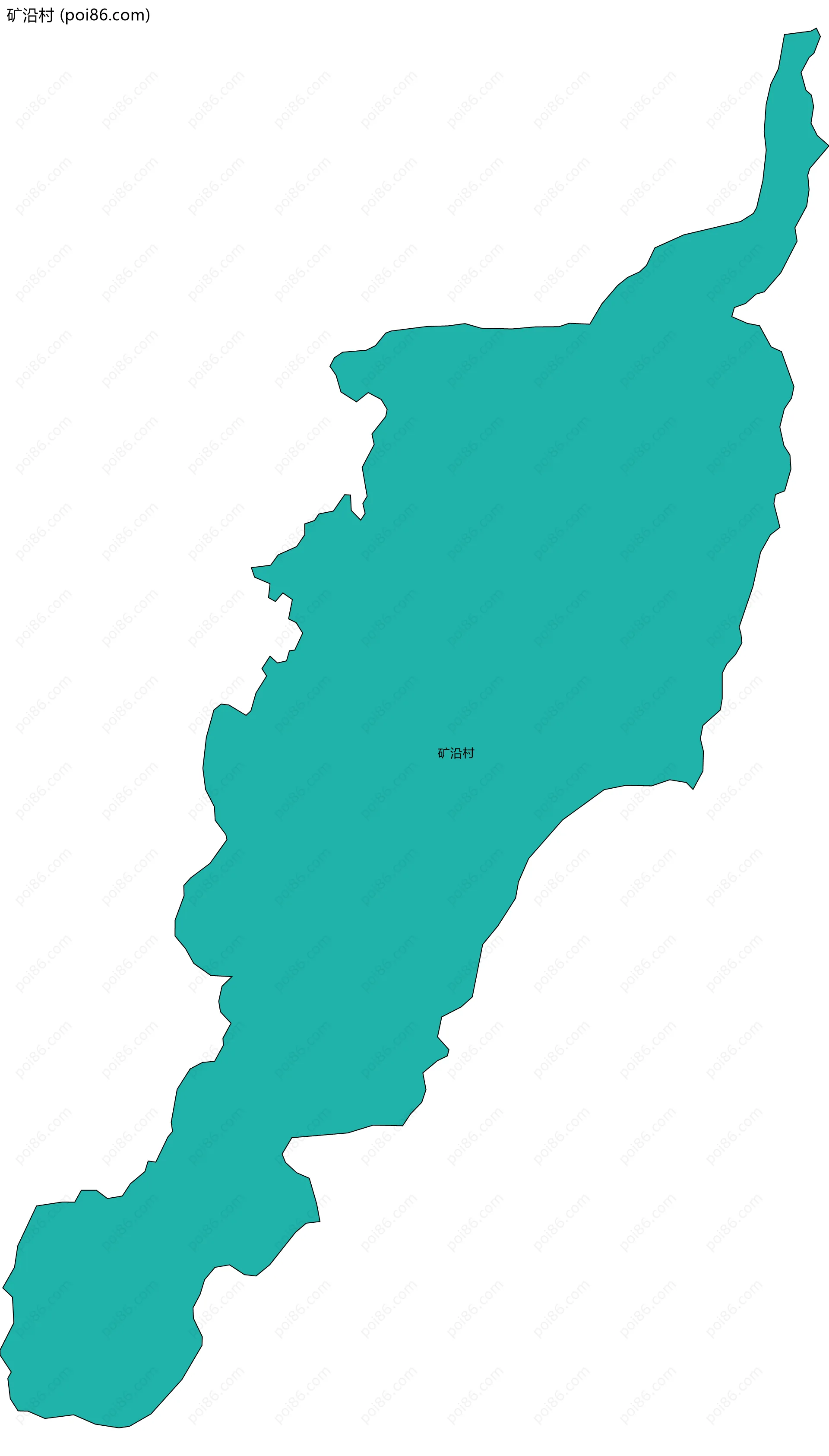 矿沿村边界地图