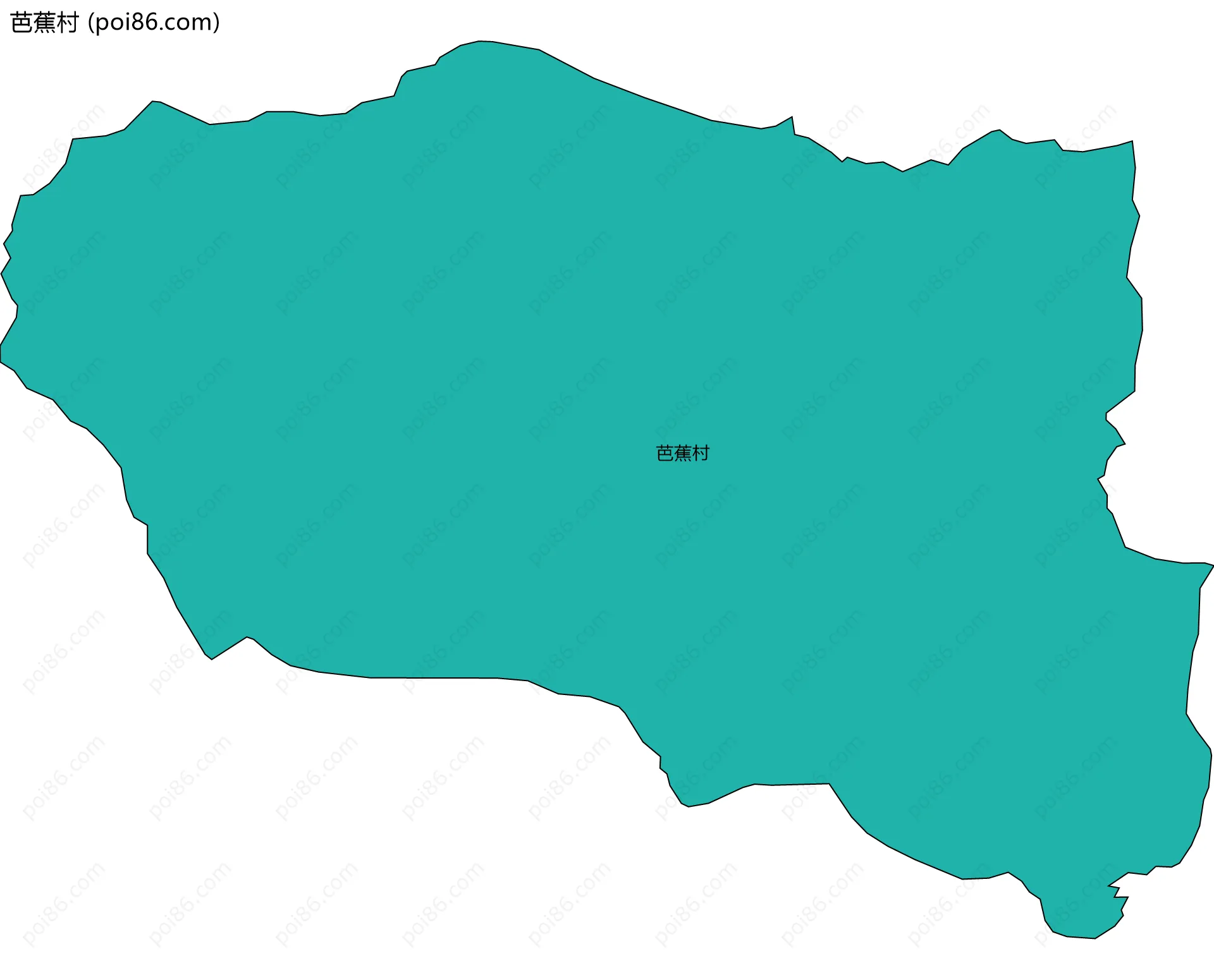 芭蕉村边界地图