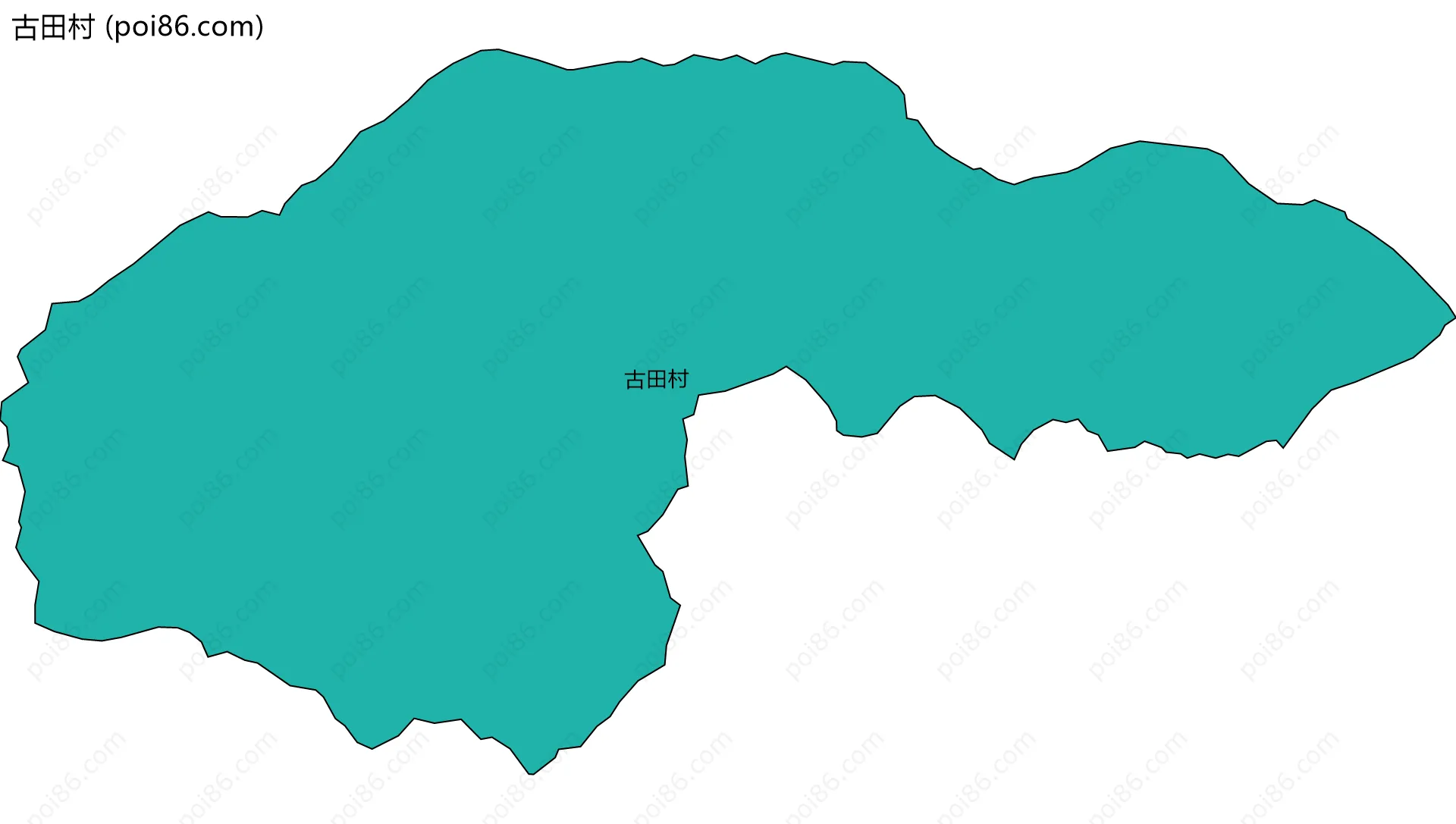 古田村边界地图