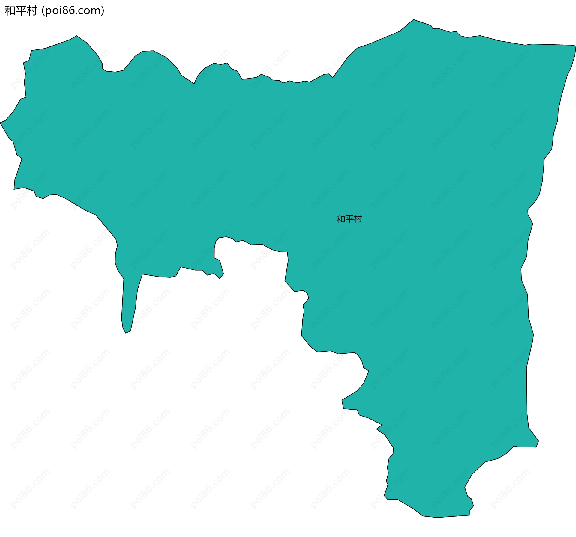 和平村边界地图