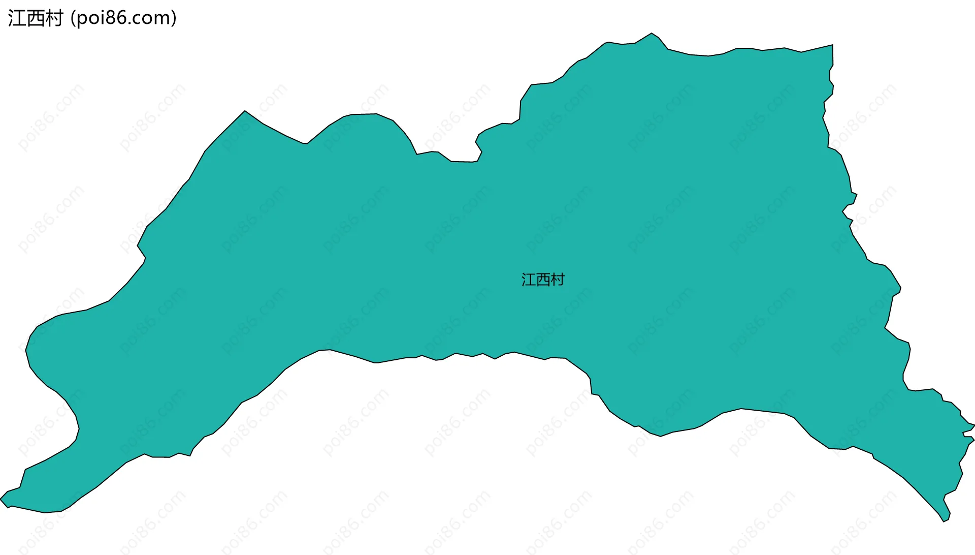 江西村边界地图