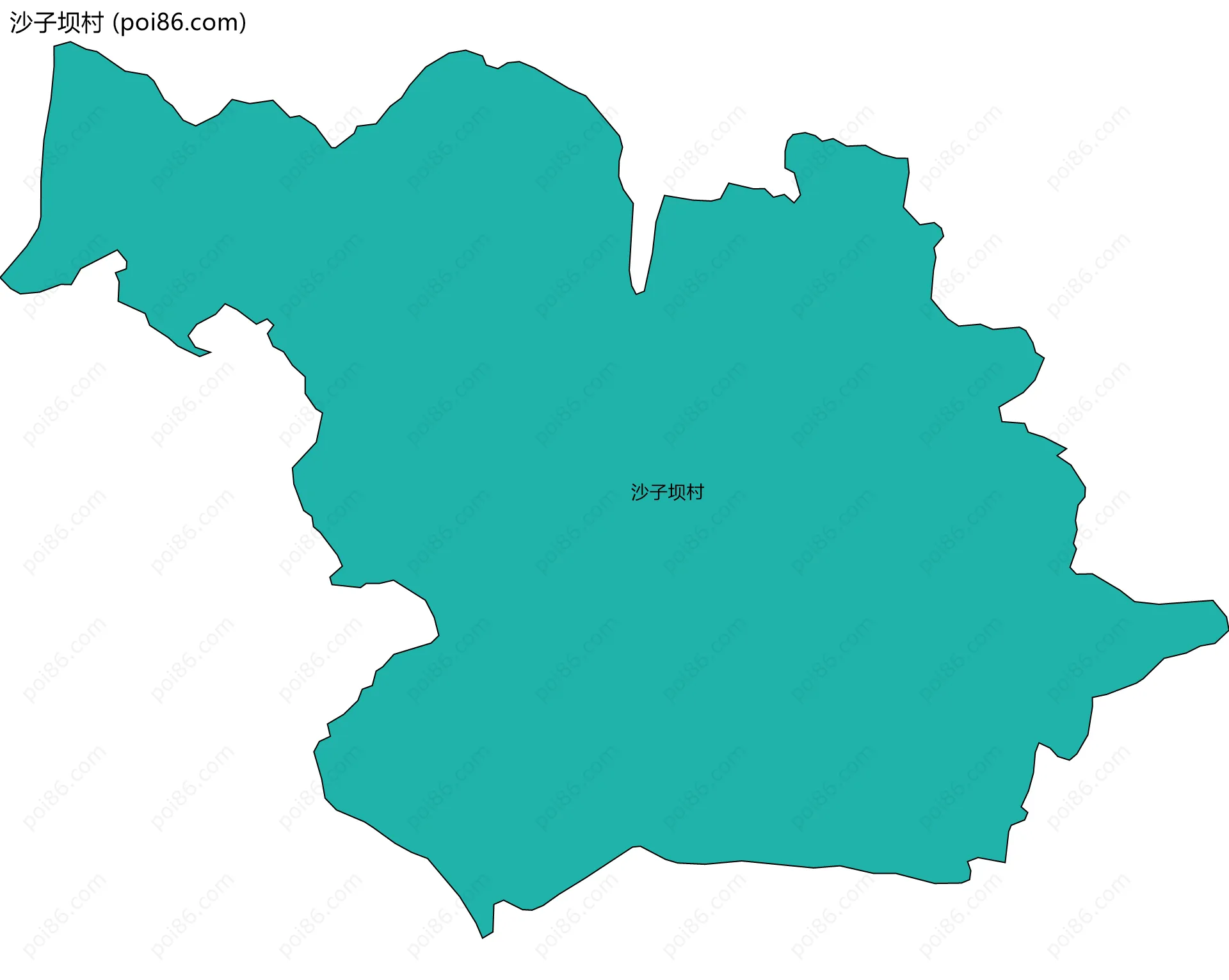 沙子坝村边界地图