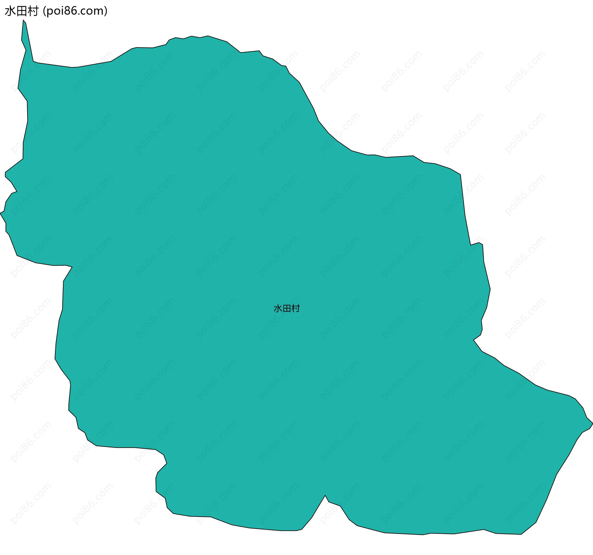 水田村边界地图