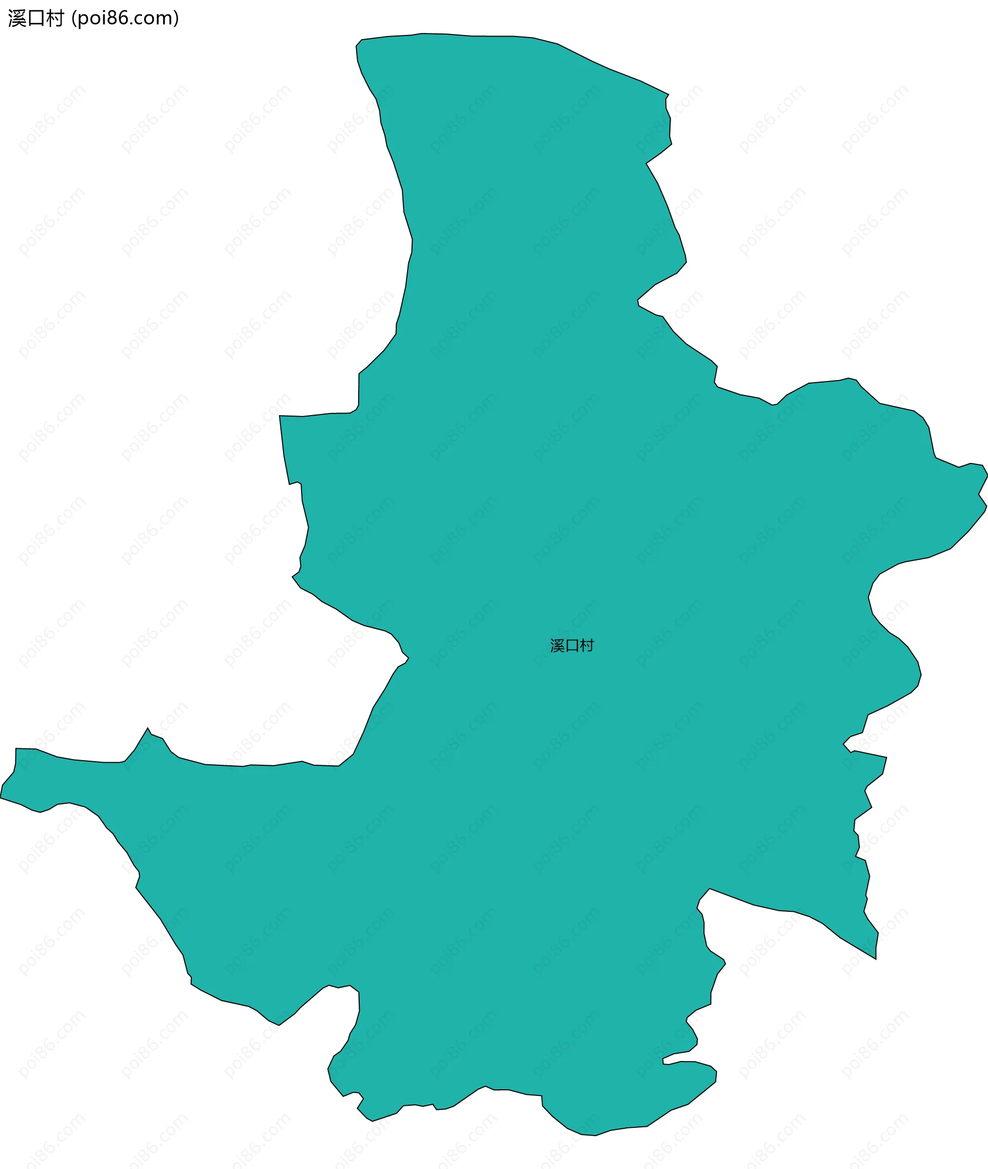 溪口村边界地图