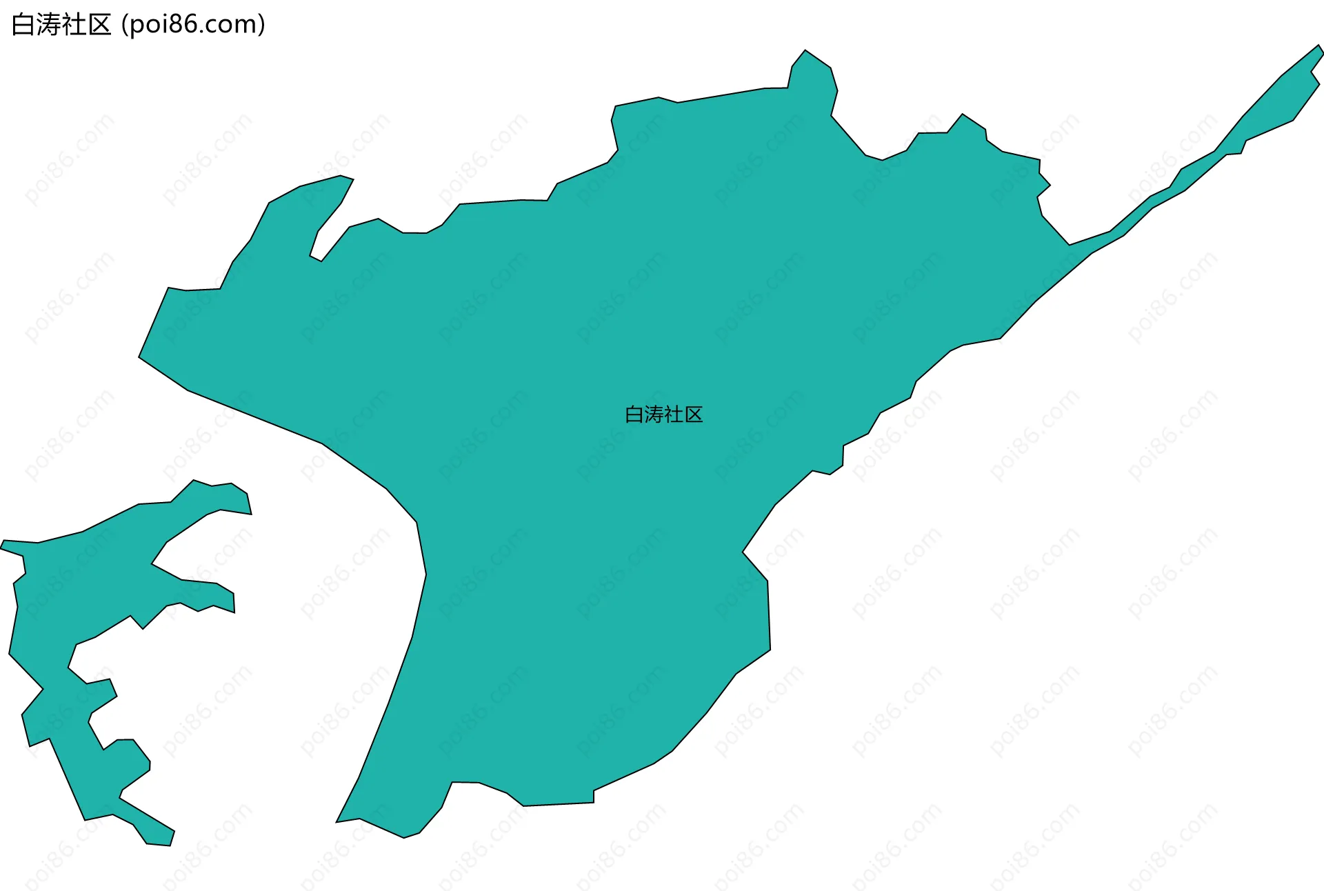 白涛社区边界地图