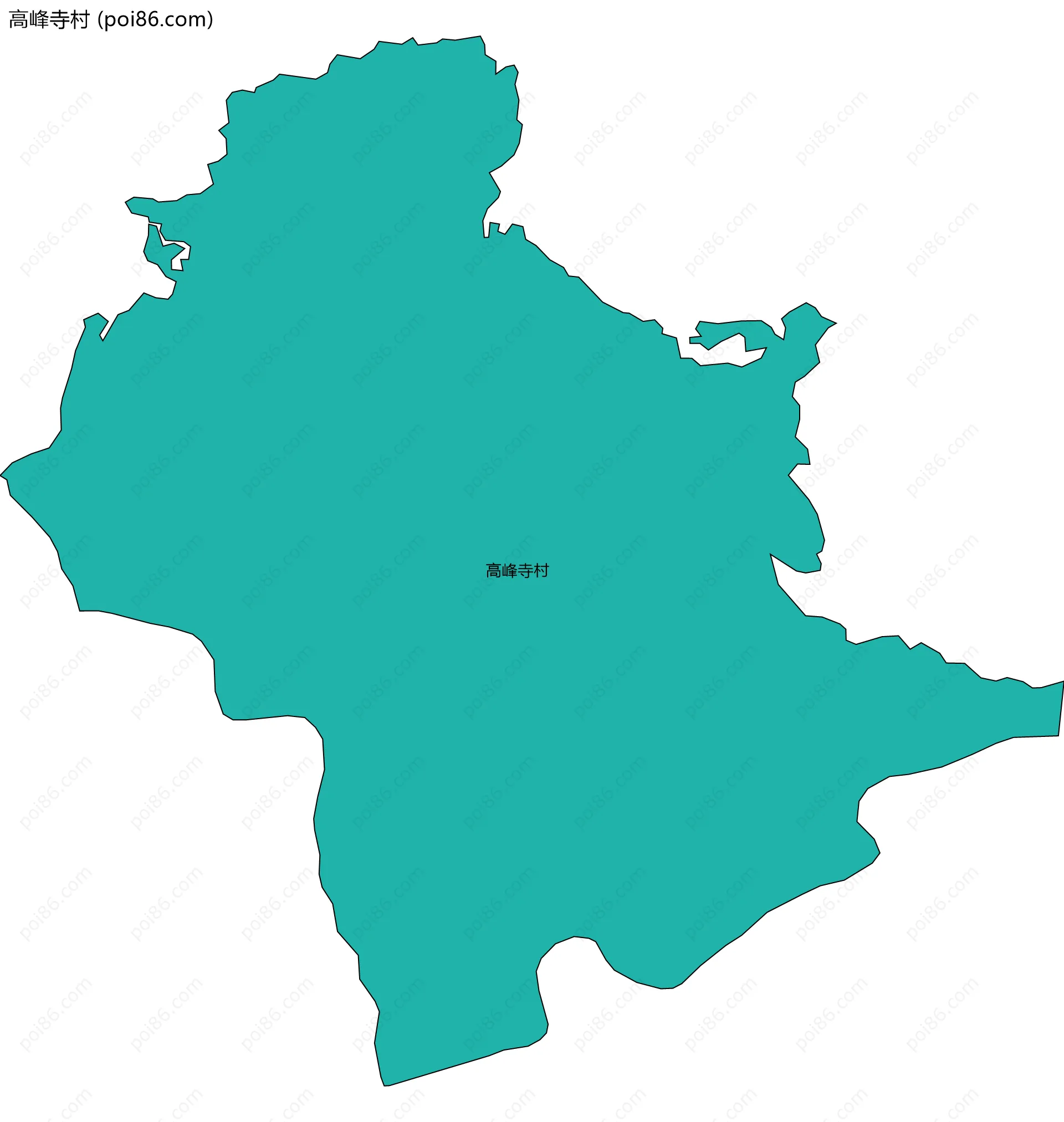 高峰寺村边界地图